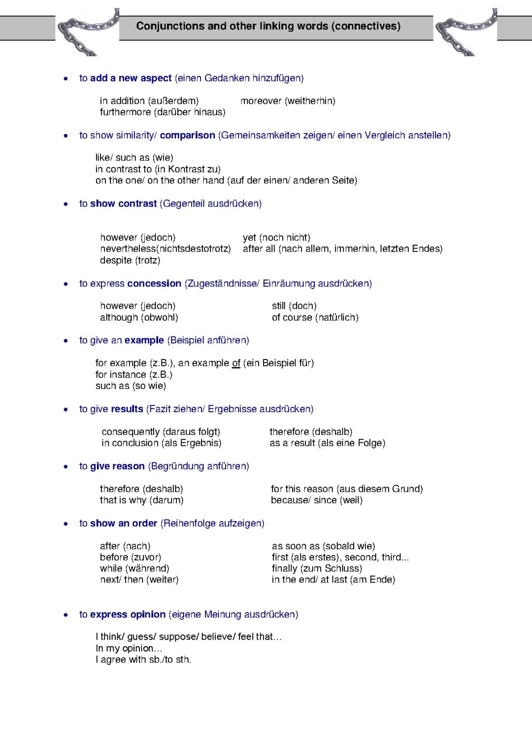 Connectives 