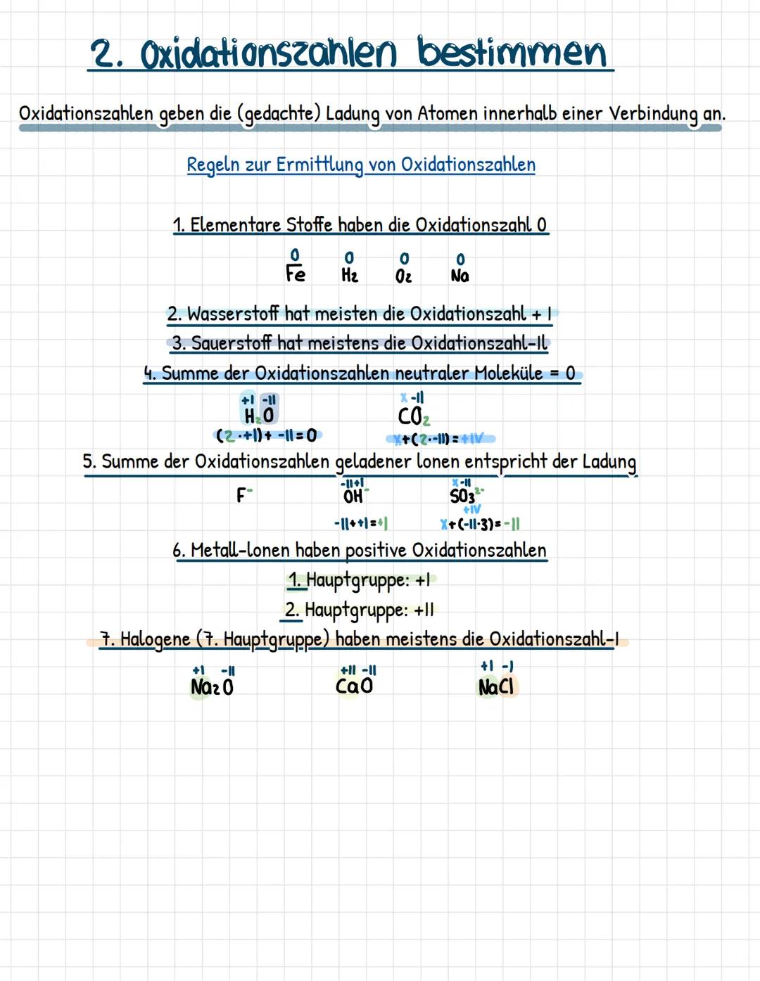1. Definitionen der Begriffe:
Oxidation,
Chemische Reaktionen, die zur Bildung von
Metalloxiden aus den entsprechenden
Elementen führen, wer