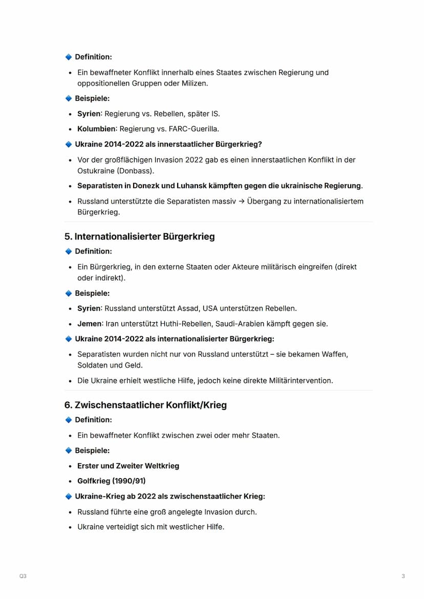 Q3
Q3.1 Internationale Konflikte und Konfliktbearbeitung in einer differenzierten Staatenwelt
▼Analyse eines aktuellen, exemplarischen Konfl