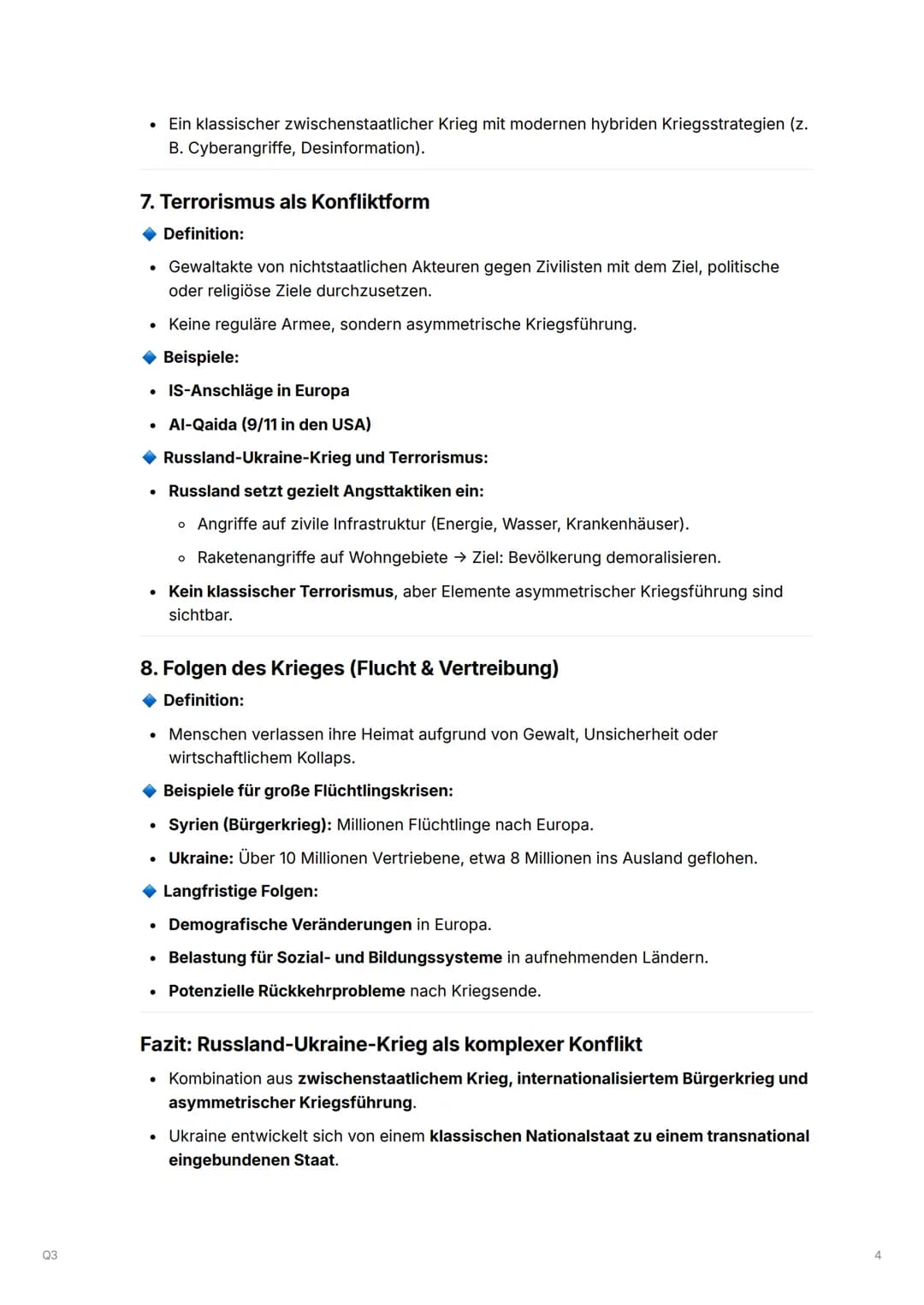 Q3
Q3.1 Internationale Konflikte und Konfliktbearbeitung in einer differenzierten Staatenwelt
▼Analyse eines aktuellen, exemplarischen Konfl