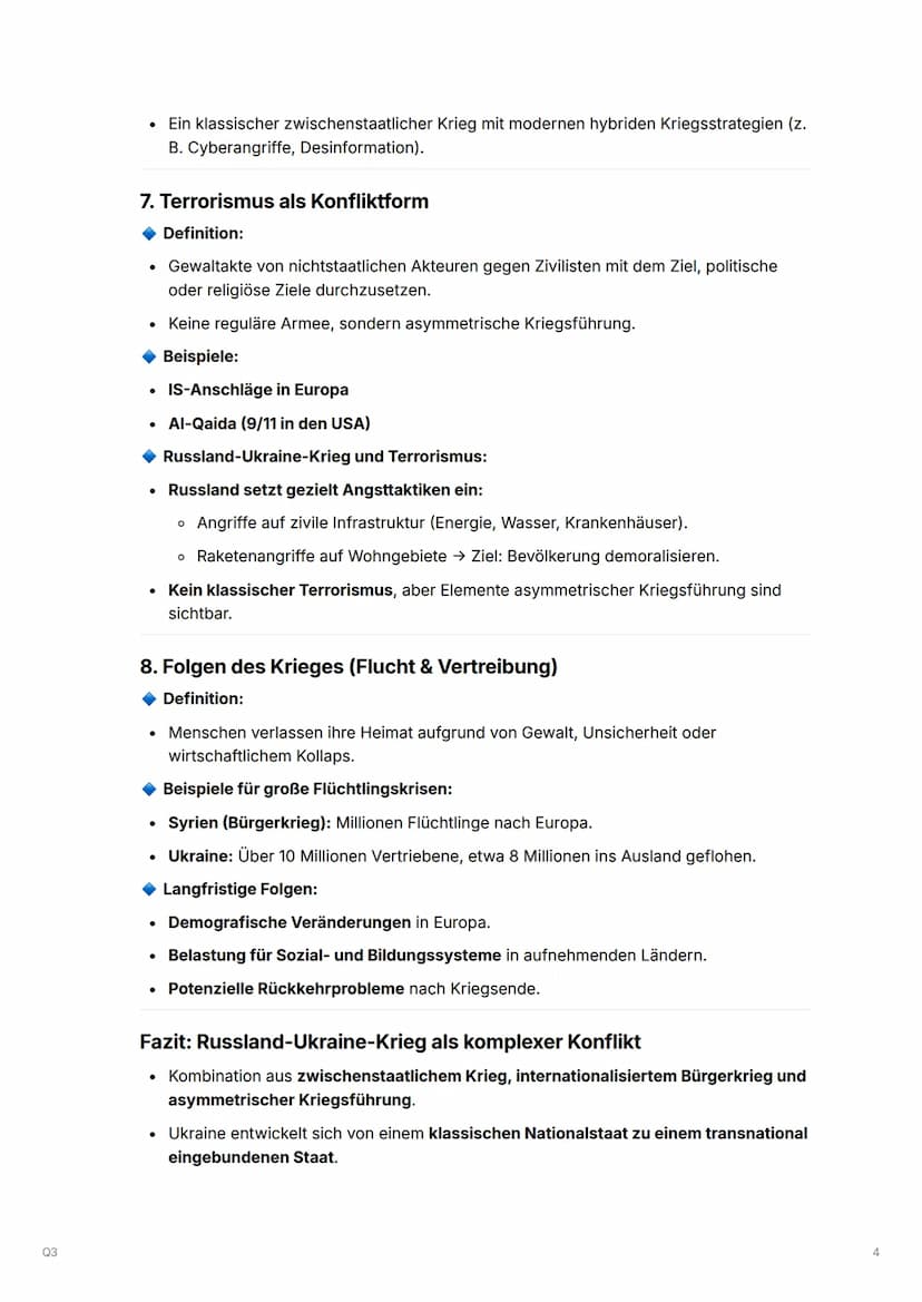 Q3
Q3.1 Internationale Konflikte und Konfliktbearbeitung in einer differenzierten Staatenwelt
▼Analyse eines aktuellen, exemplarischen Konfl