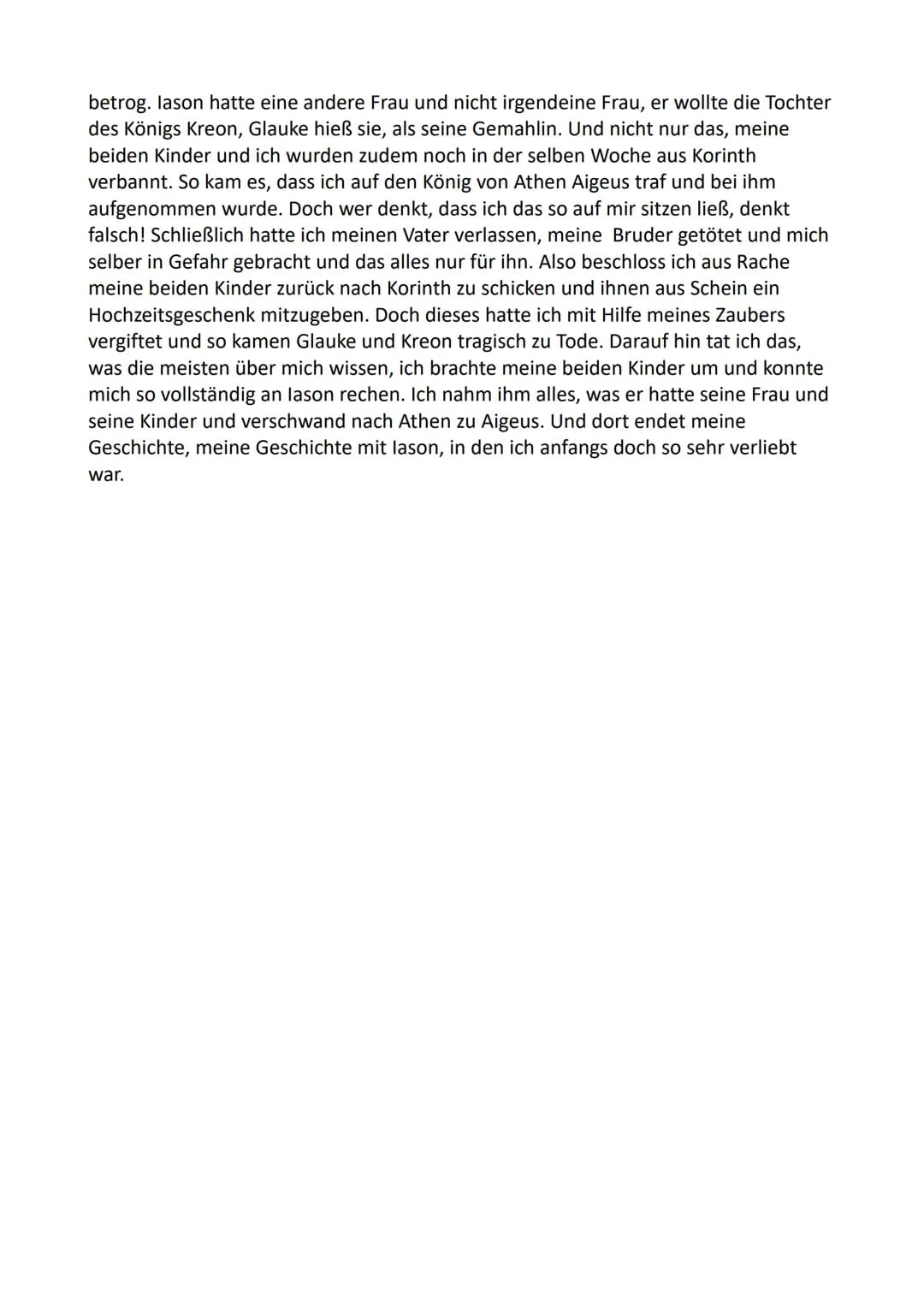 Medea Biografie
Kalimera! Mein Name ist Medea, ihr kennt mich sicher schon aus der Schule, aus
eurem Germanistikstudium oder aus Erzählungen
