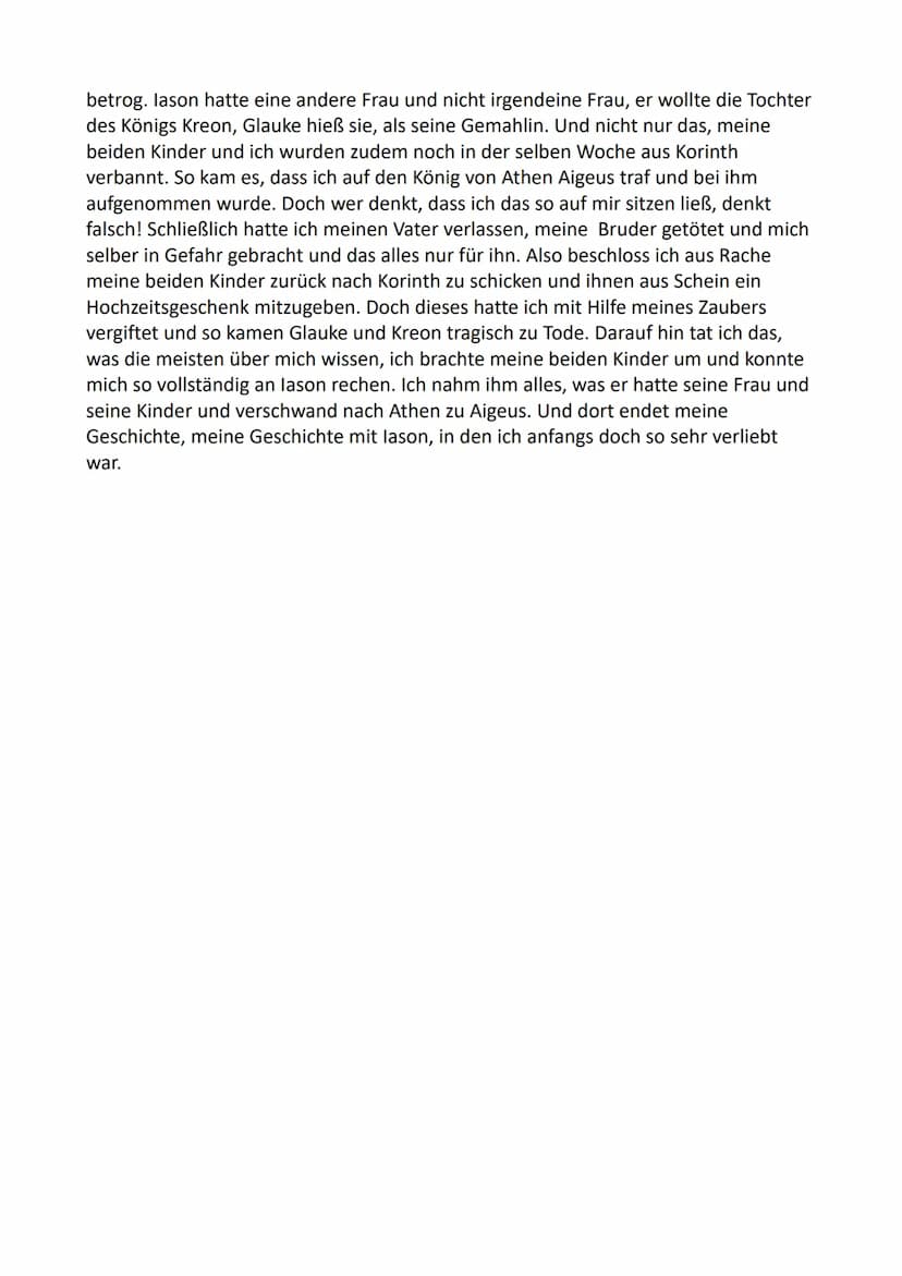 Medea Biografie
Kalimera! Mein Name ist Medea, ihr kennt mich sicher schon aus der Schule, aus
eurem Germanistikstudium oder aus Erzählungen