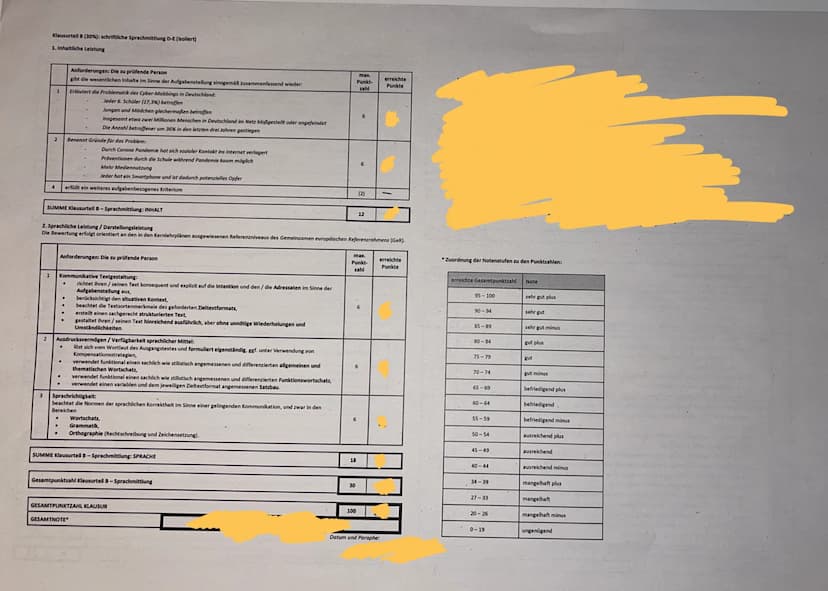 10
15
5
20
Nam
Part A: Aufgabenstellung
1.
2.
3.
Exam No. 1
Klausurteil A: Schreiben mit Leseverstehen (integriert), 70 % / 70 P.
Klausurtei