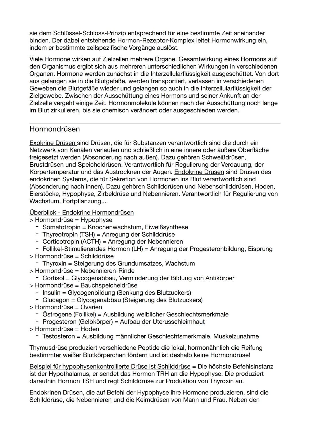 # Gesundheit und Pflege Klausur

# Nr.3

# Hormonsystem

Hormone sind Botenstoffe des Körpers, die Informationen zwischen
verschiedenen Orga