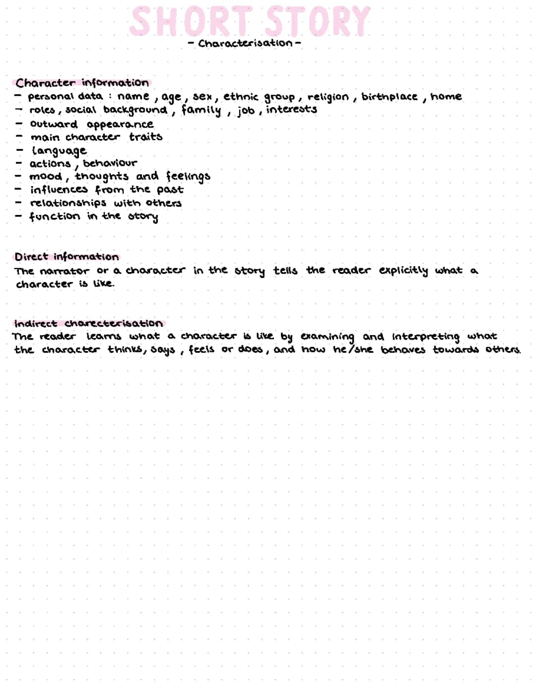 How to Write a Characterization in English - Easy PDF Examples