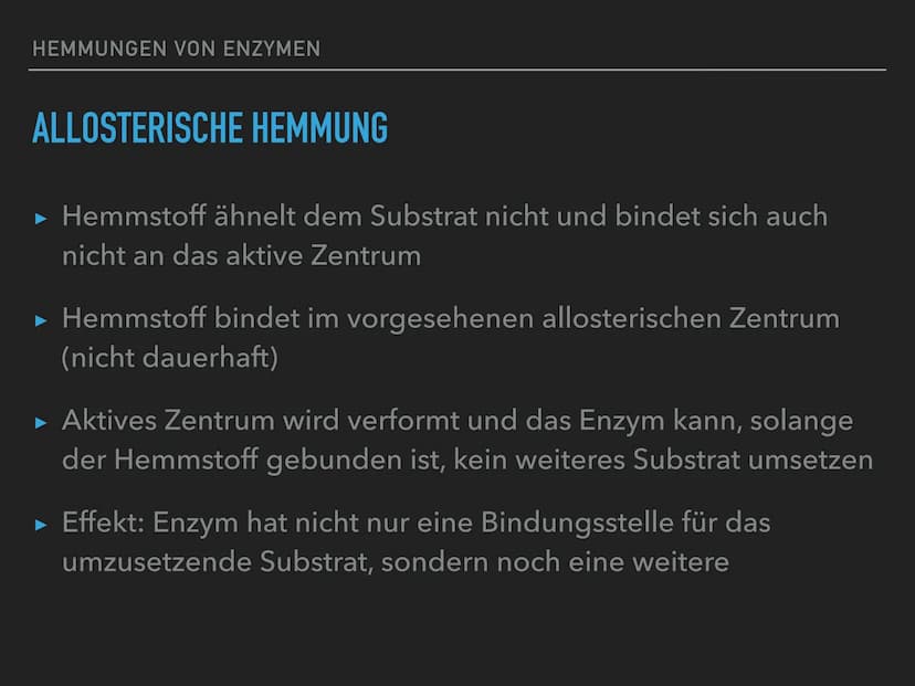 HEMMUNGEN VON ENZYMEN HEMMUNGEN VON ENZYMEN
INHALTSVERZEICHNIS
▸ Was sind Enzyme eigentlich?
▸ Definition Enzym-Hemmung
►
3 Arten der Enzym-