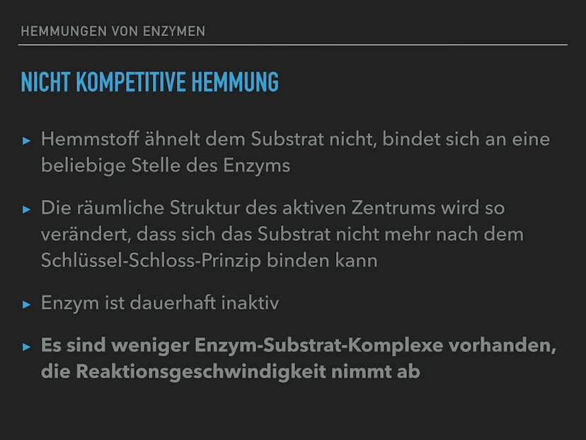 HEMMUNGEN VON ENZYMEN HEMMUNGEN VON ENZYMEN
INHALTSVERZEICHNIS
▸ Was sind Enzyme eigentlich?
▸ Definition Enzym-Hemmung
►
3 Arten der Enzym-