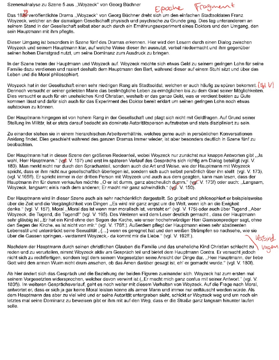 Szenenanalyse Woyzeck 