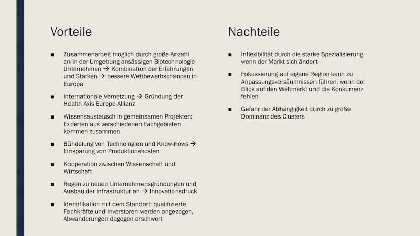 BioRN
Life Science Cluster Rhein-Neckar Gliederung
■ Lage
Wirtschaftsstruktur
Funktionsweise
Vor- und Nachteile BioRn
■ biomedizinisches For