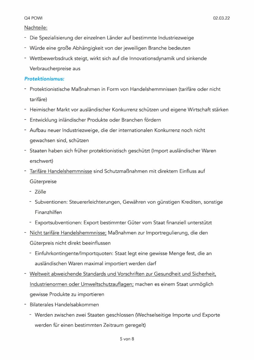 Q4 POWI
1. Globalisierung
Prozess der zunehmenden Vernetzung der Volkswirtschaftlichen auf internationaler Ebene
in den Bereichen Wirtschaft