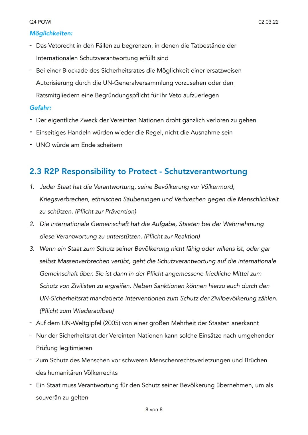 Q4 POWI
1. Globalisierung
Prozess der zunehmenden Vernetzung der Volkswirtschaftlichen auf internationaler Ebene
in den Bereichen Wirtschaft