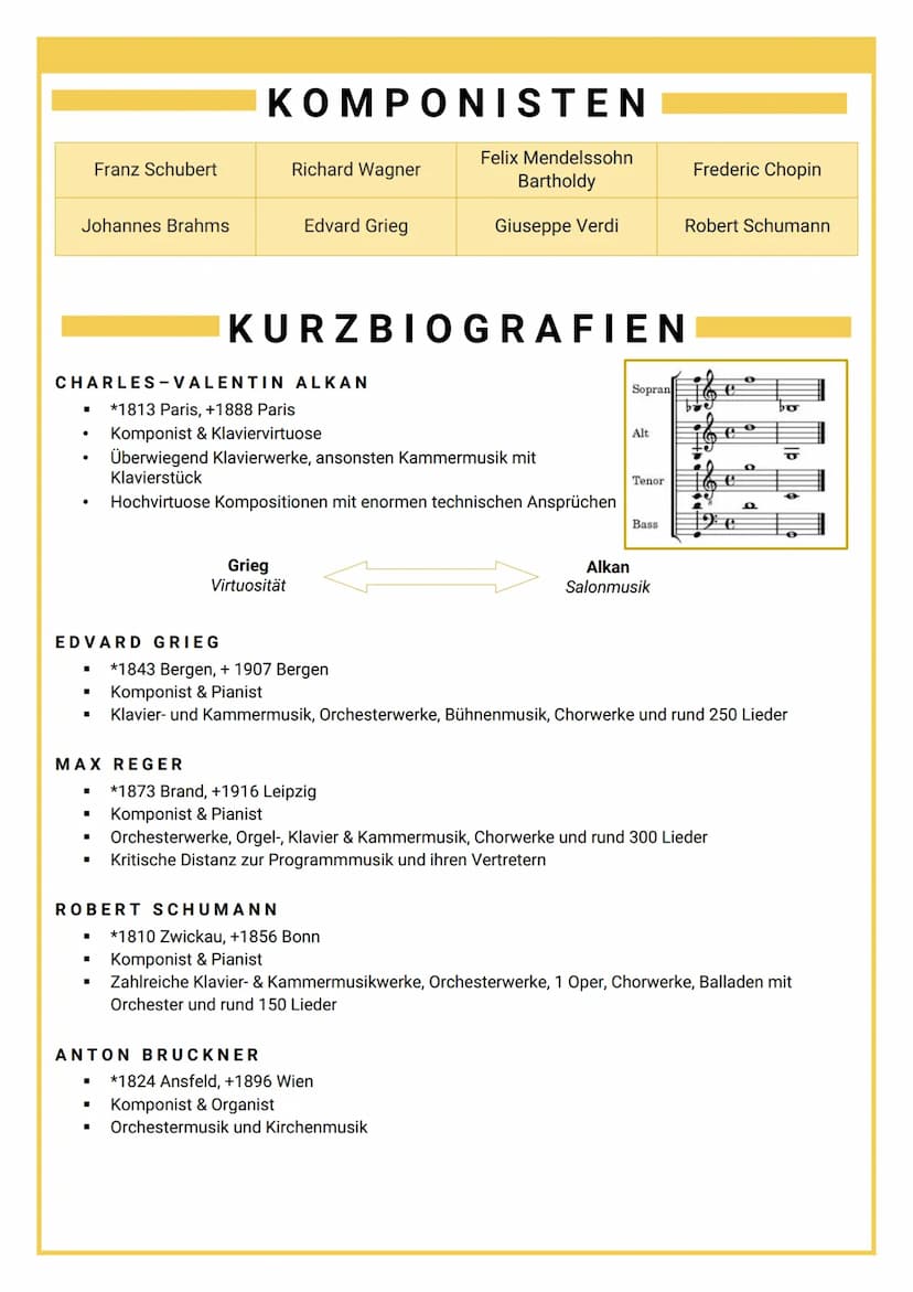 ROMANTIK
■
MERKMALE
Die Betonung des Gefühls und die Abwendung von klassischen Formen
Erweiterung der Harmonik
Idee der Programmmusik
I
I Gr