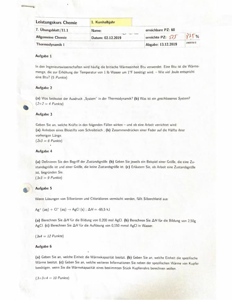 Know Allgemeine Chemie (7.Übungsblatt) thumbnail