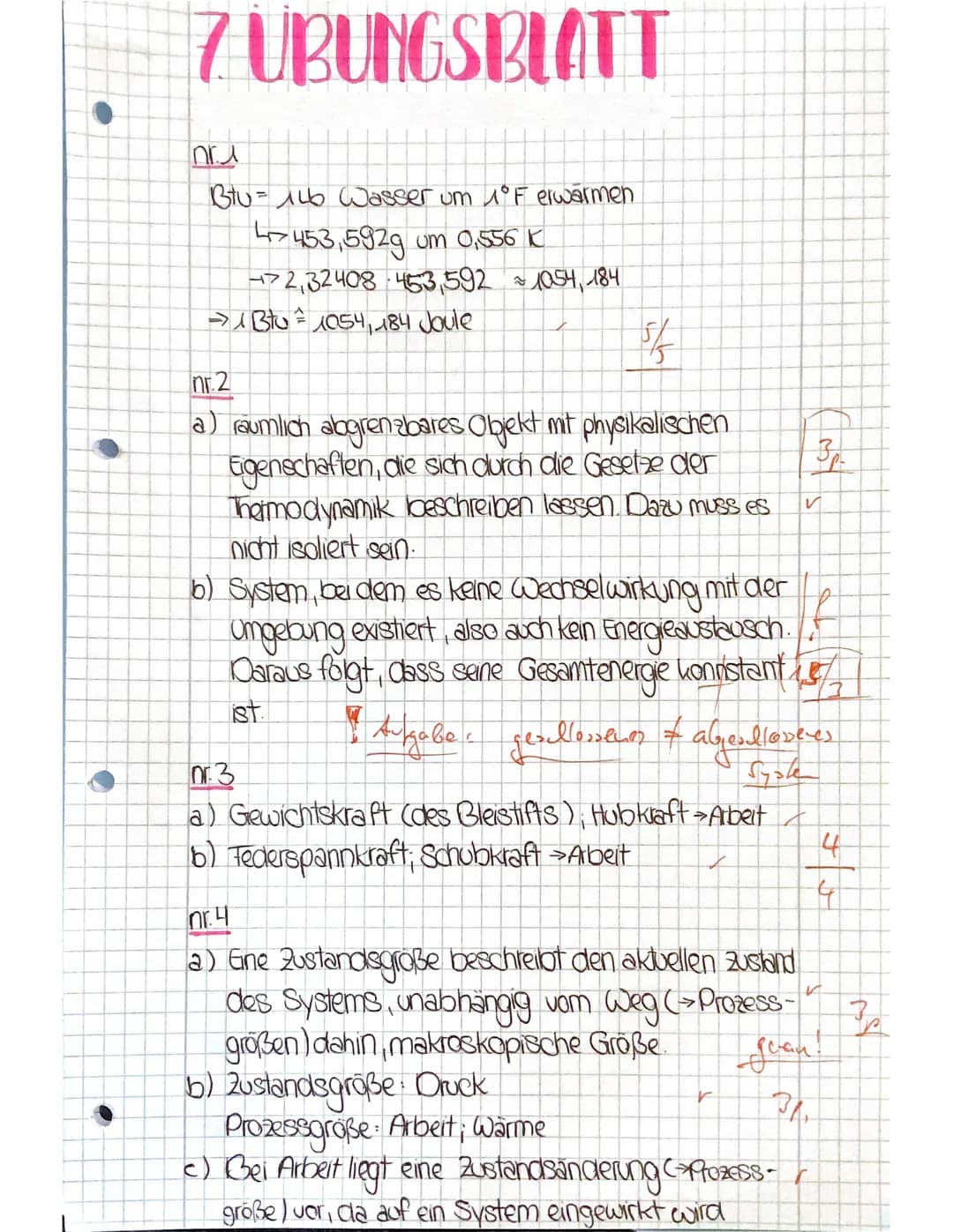 Leistungskurs Chemie
7. Übungsblatt/11.1
Allgemeine Chemie
Thermodynamik I
Aufgabe 1
Aufgabe 2
vorherigen Länge.
(2x3 = 6 Punkte)
In den Ing