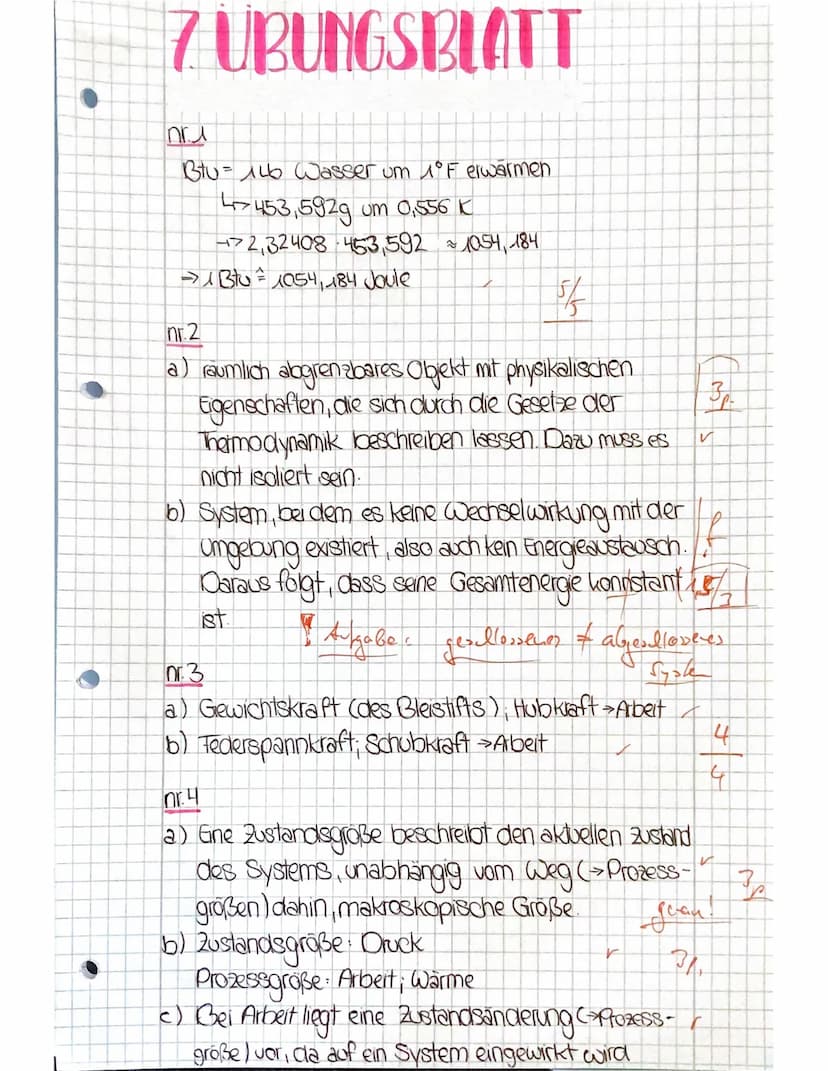 Leistungskurs Chemie
7. Übungsblatt/11.1
Allgemeine Chemie
Thermodynamik I
Aufgabe 1
Aufgabe 2
vorherigen Länge.
(2x3 = 6 Punkte)
In den Ing