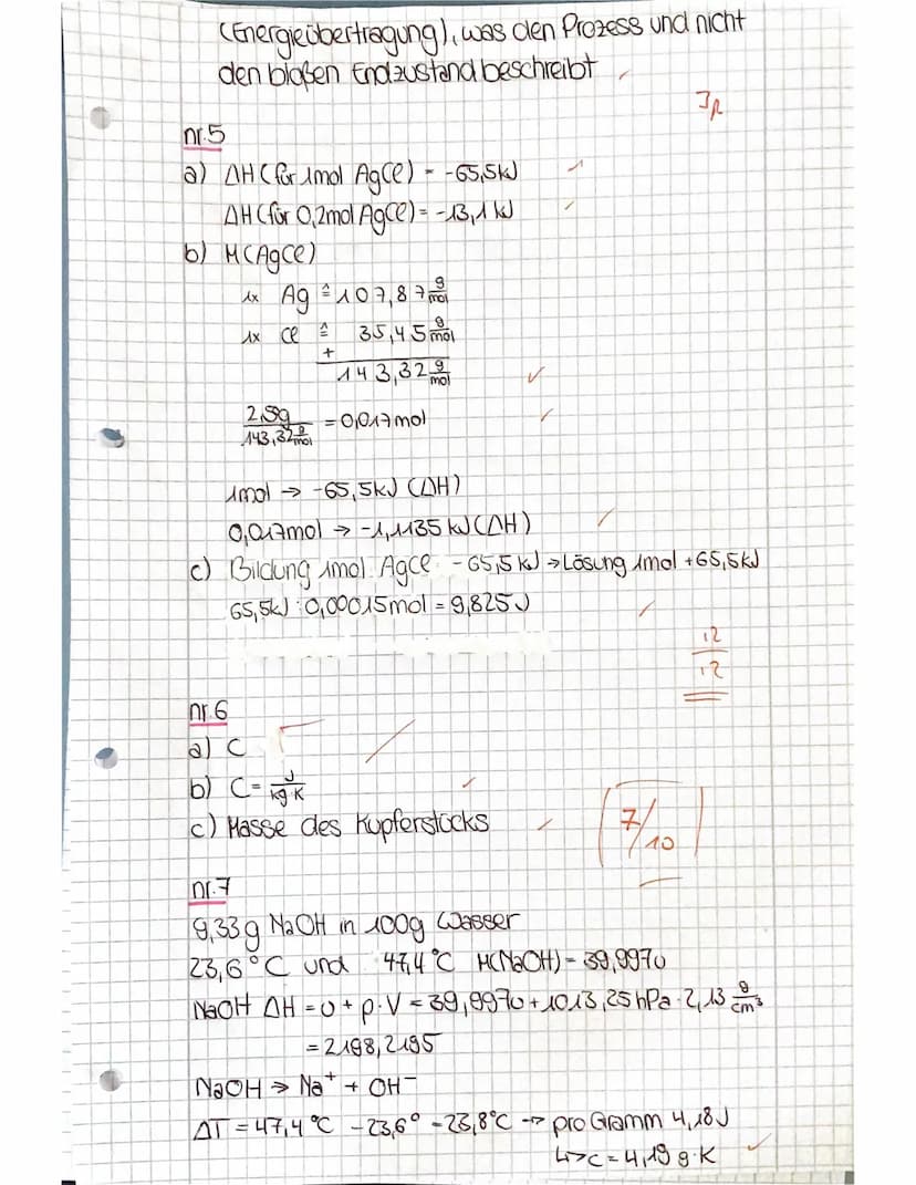 Leistungskurs Chemie
7. Übungsblatt/11.1
Allgemeine Chemie
Thermodynamik I
Aufgabe 1
Aufgabe 2
vorherigen Länge.
(2x3 = 6 Punkte)
In den Ing