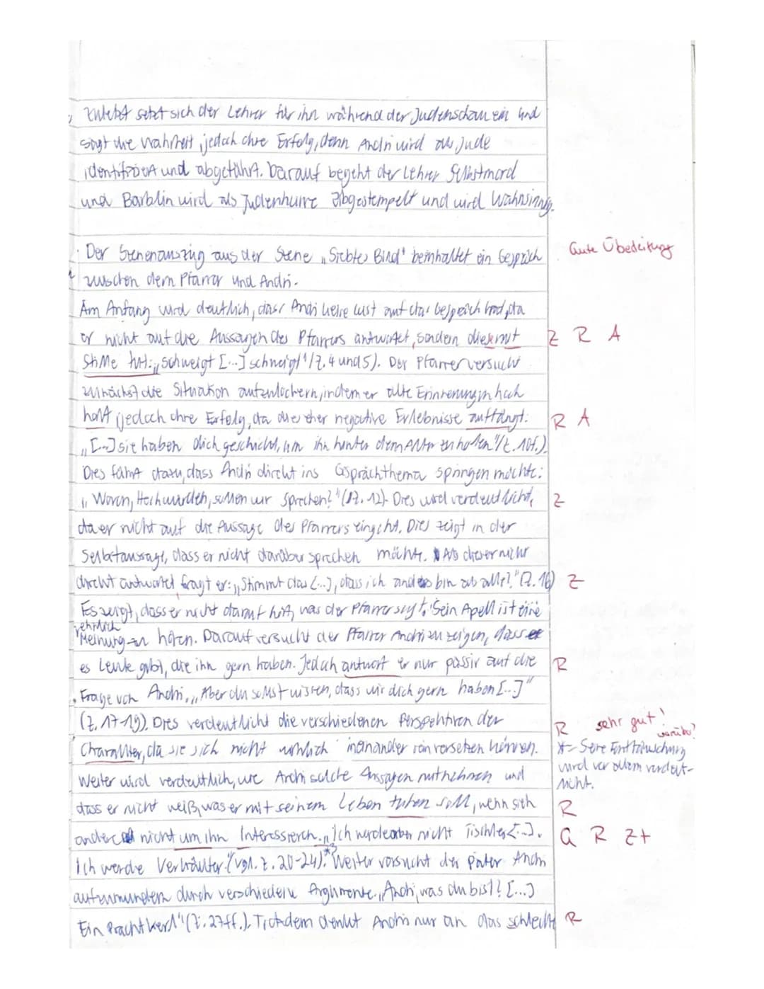 71
72 73 74 75 75
76
4. Klassenarbeit im Fach Deutsch (E2-Kurs)
Thema: Szenenanalyse
Aufgabe:
Analysiere den vorliegenden Auszug (M1, 7. Bil