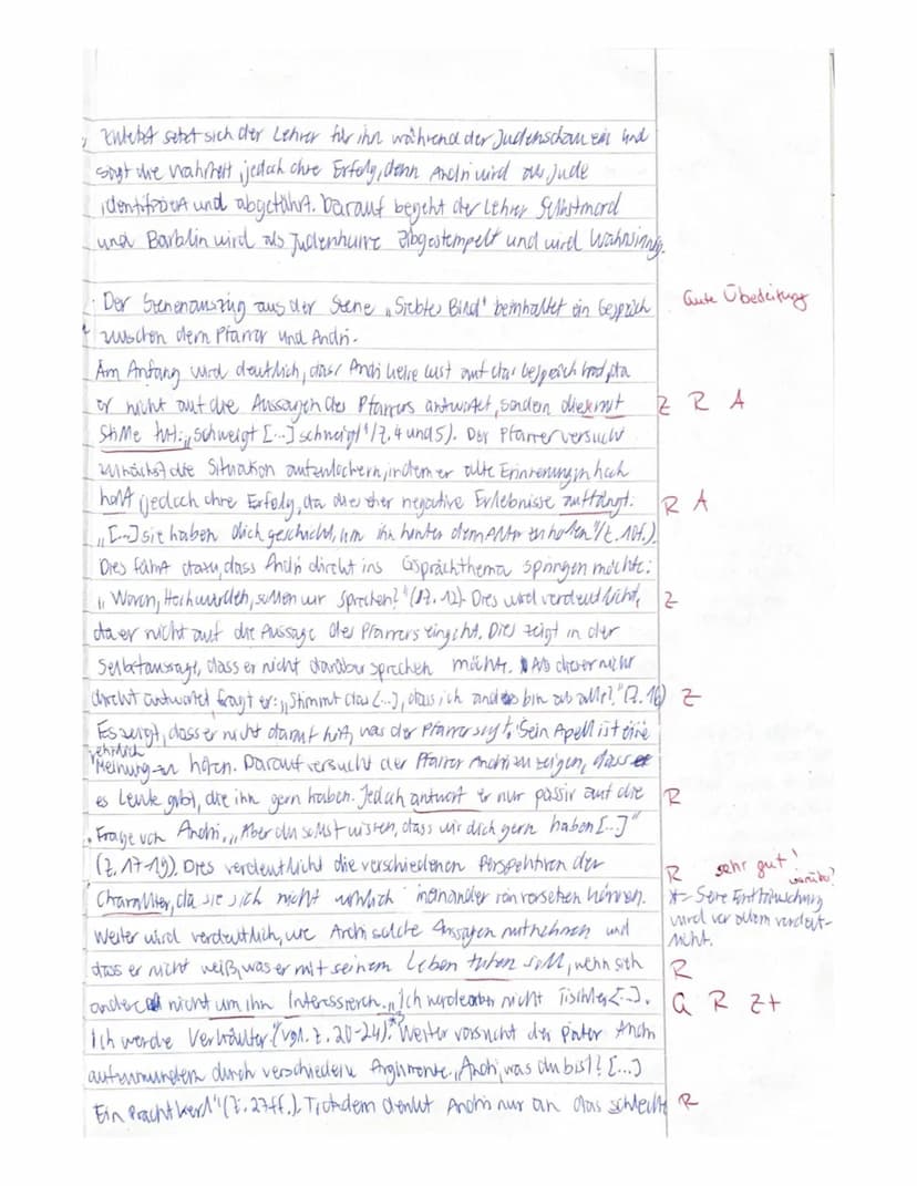 71
72 73 74 75 75
76
4. Klassenarbeit im Fach Deutsch (E2-Kurs)
Thema: Szenenanalyse
Aufgabe:
Analysiere den vorliegenden Auszug (M1, 7. Bil