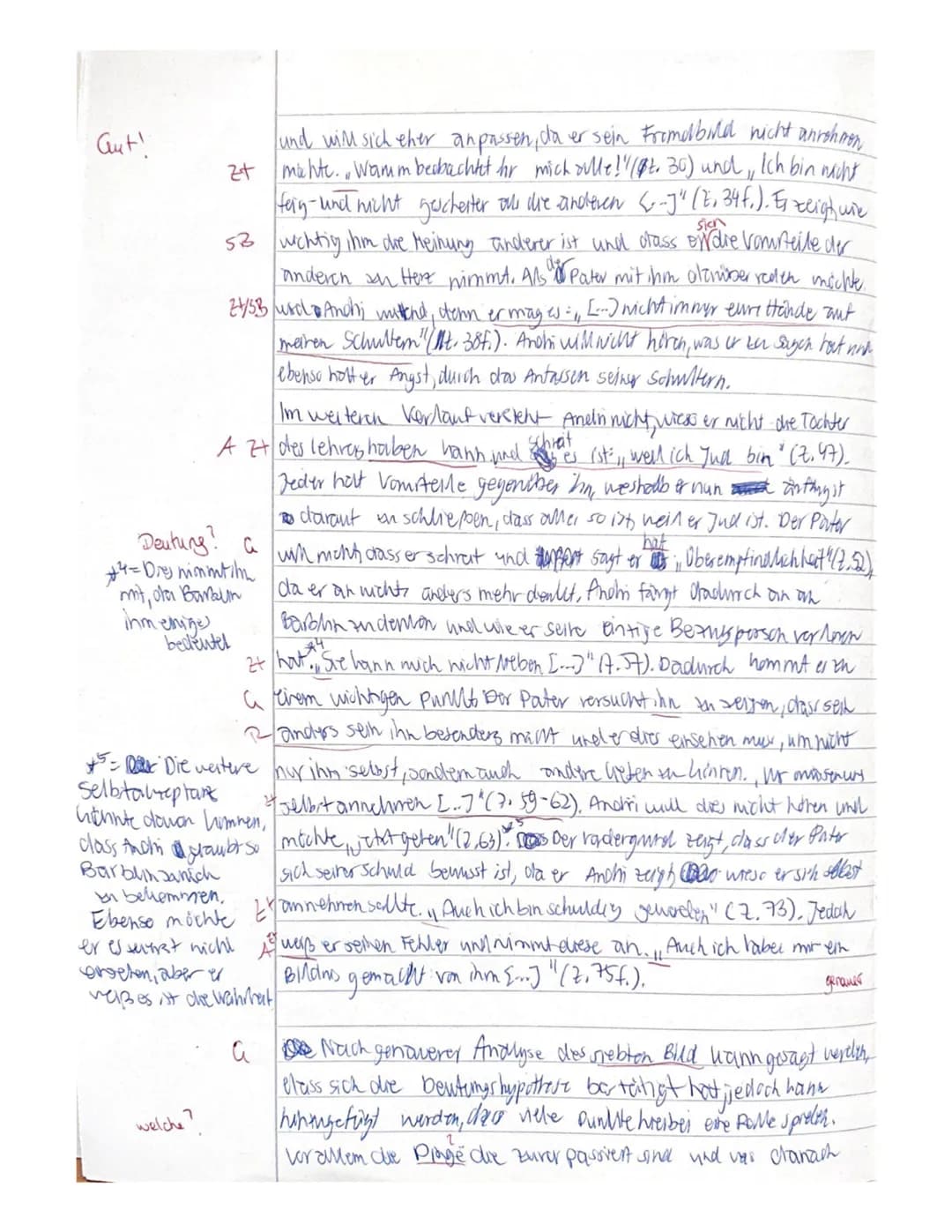 71
72 73 74 75 75
76
4. Klassenarbeit im Fach Deutsch (E2-Kurs)
Thema: Szenenanalyse
Aufgabe:
Analysiere den vorliegenden Auszug (M1, 7. Bil