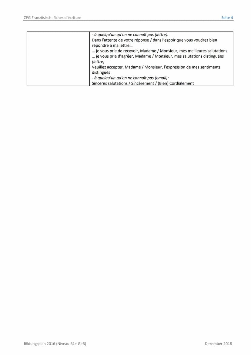 LERNEN GESTALTEN UND BEGLEITEN
BILDUNGSPLAN
DRO
Dialogue
Fiches d'écriture
Dezember 2018
2016 ZPG Französisch: fiches d'écriture
Inhalt
Schr