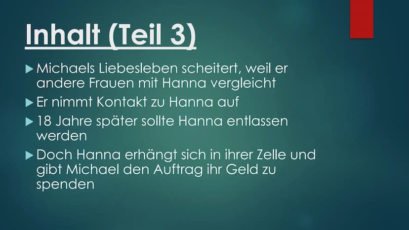 Bernhard
Schlink
Der Vorleser
Roman Diogenes
Der
Vorleser
VON BERNHARD SCHLINK Gliederung
1) Allgemeines über das Buch
2) Inhalt
3) Autor Üb