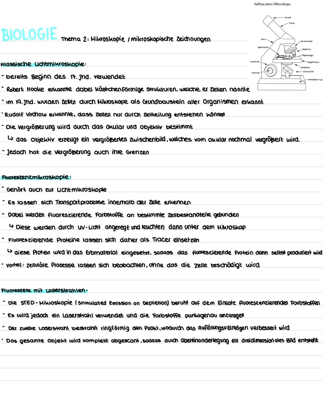 BIOLOGIE
Thema 1: Prinzipien des Lebendigen.
Lebewesen.
- 1 oder viele Zellen.
einen Stoffwechsel
- können sich Fortpflanzen
- können wachse