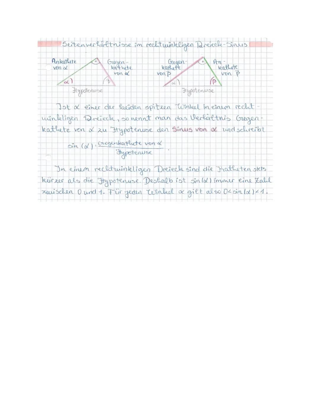 Sachverhältnisse im recht winkligen Dreieck - Prosinus!
Ankathele xux
Thosinus eines Winkels α =
Hypotenuse
Ankathete
zu x
b
A
A
с
Hypotenus