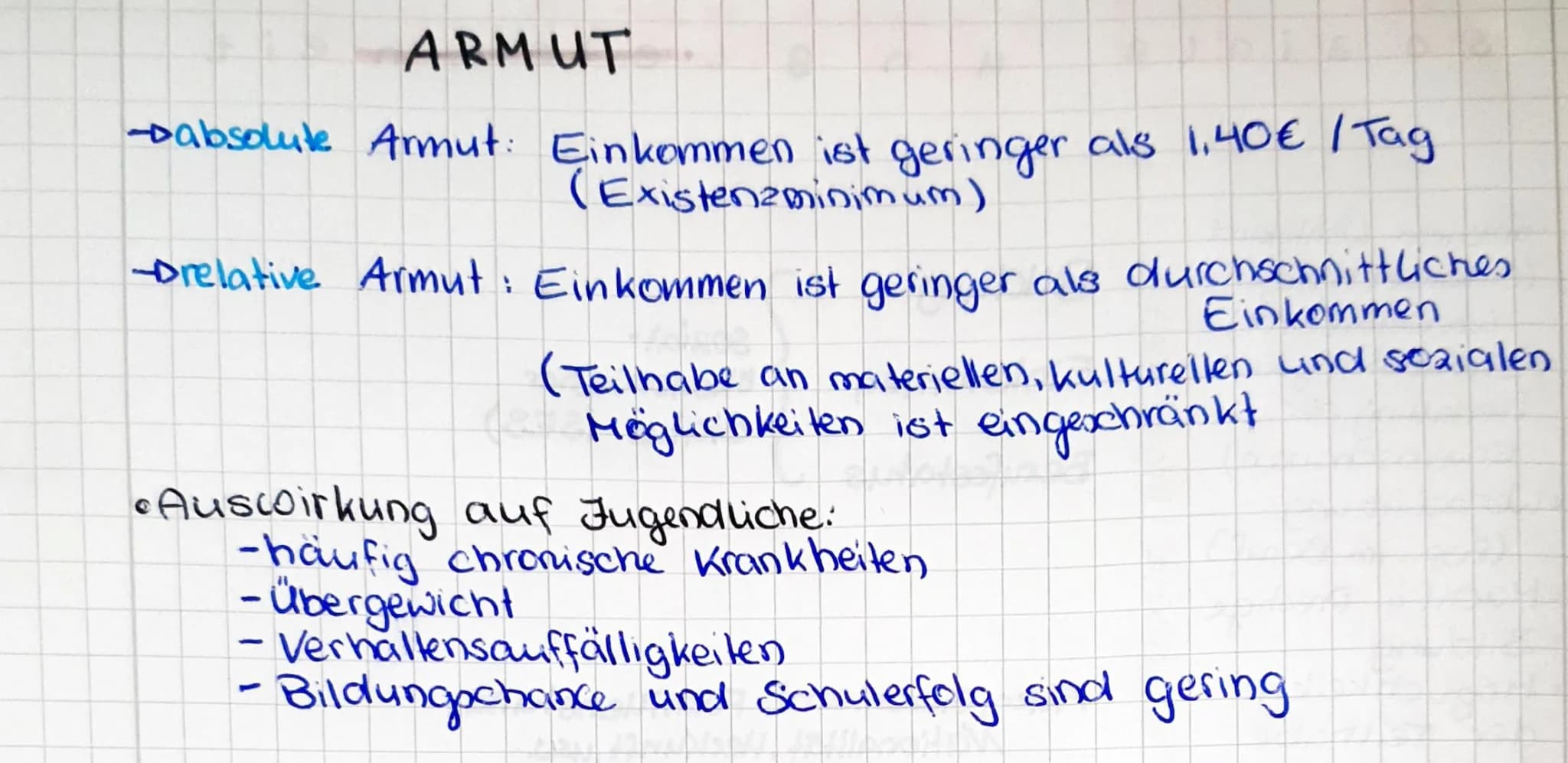 Wertachabung
(Bsp: im
Beruf)
• Macht u. Prestige
Bildung
• Möglichkeiten
der Teilhabe
•materieller Wohlsland
(Einkommen, Vermögen,
Lebenssta