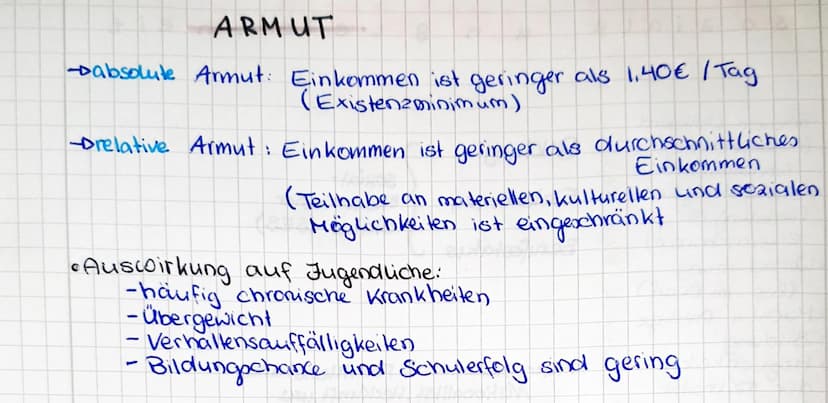 Wertachabung
(Bsp: im
Beruf)
• Macht u. Prestige
Bildung
• Möglichkeiten
der Teilhabe
•materieller Wohlsland
(Einkommen, Vermögen,
Lebenssta