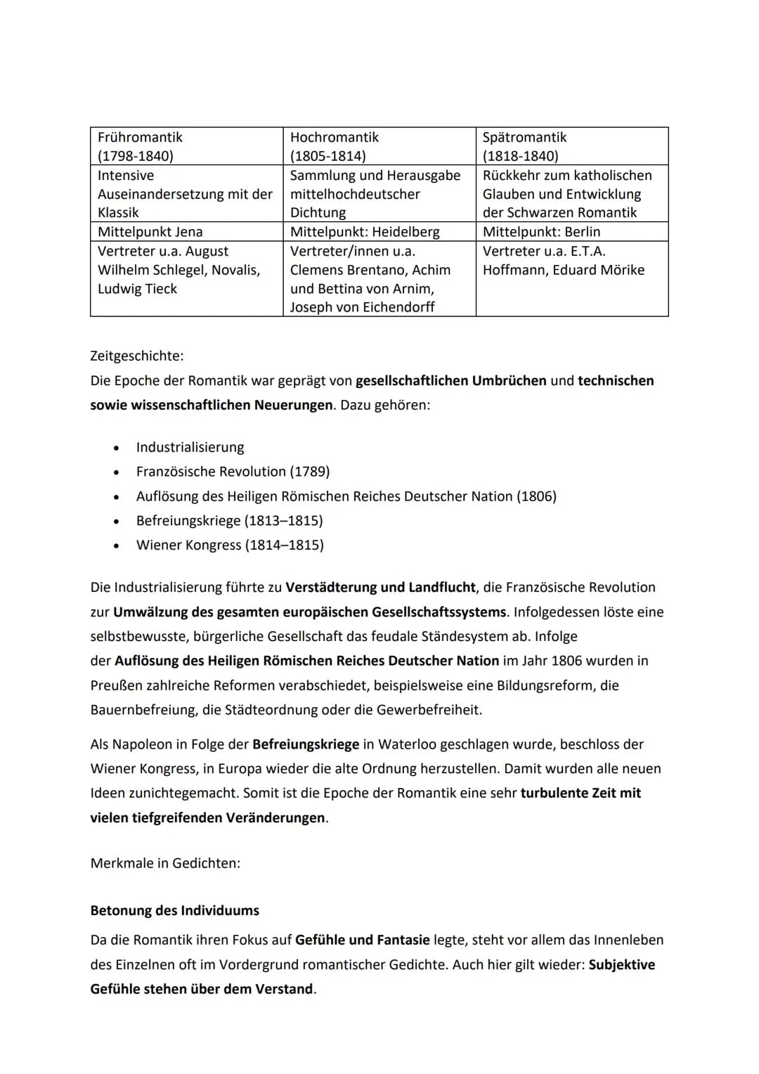 Lyrik Zusammenfassung
Eichendorff:
Biografie
Joseph von Eichendorff war einer der bedeutendsten Dichter und Schriftsteller
der Romantik. Er 