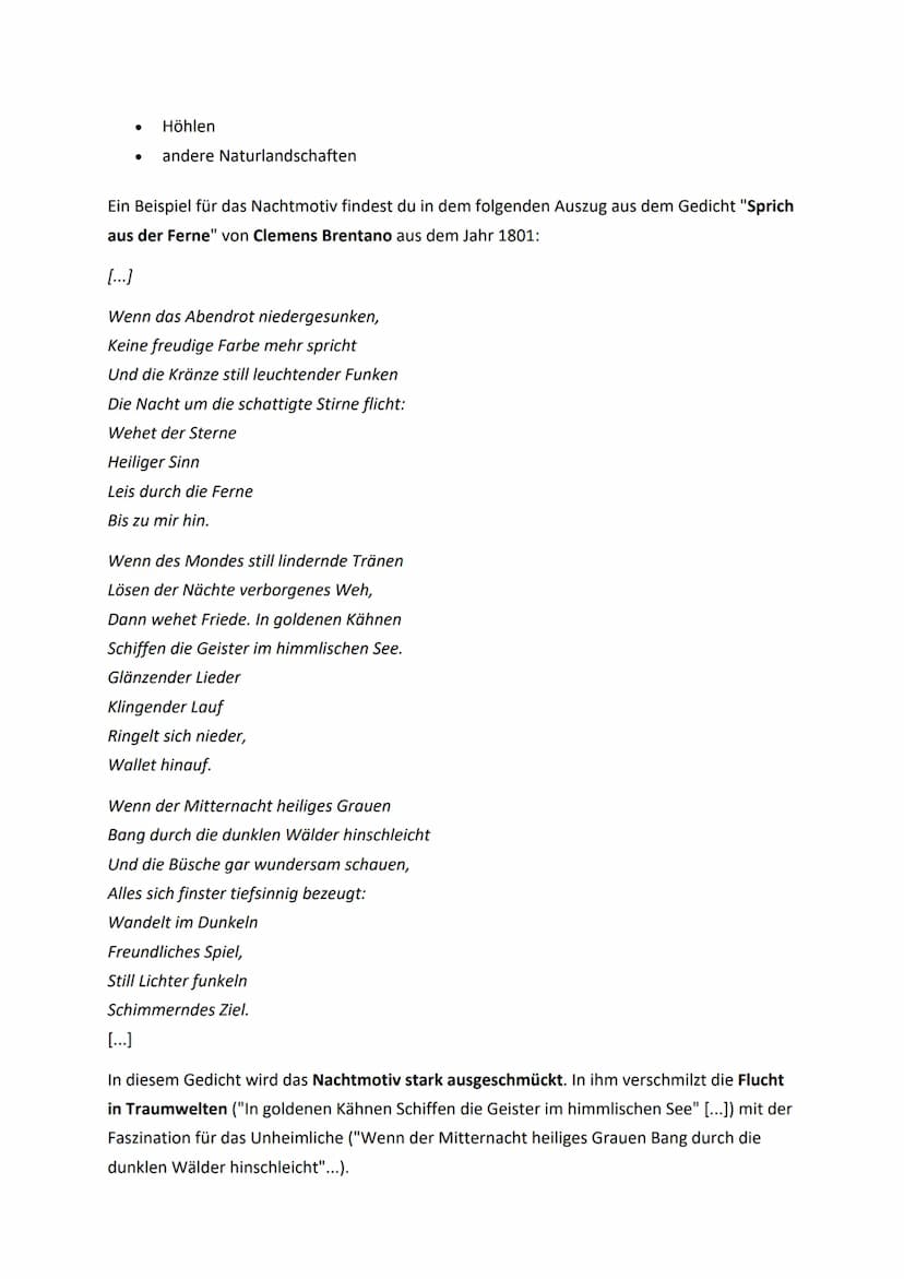 Lyrik Zusammenfassung
Eichendorff:
Biografie
Joseph von Eichendorff war einer der bedeutendsten Dichter und Schriftsteller
der Romantik. Er 