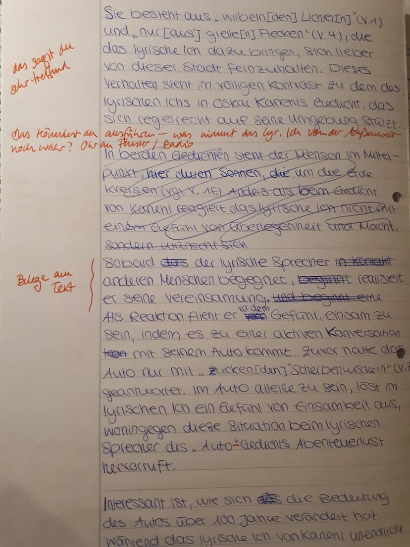 Mit dem Motiv des Autos beschäftigt sich Oskar
Kanehl in seinem Gedicht Auto " (1914). Auch
Nara Bassong greift dieses Thema in ihrem Gedian