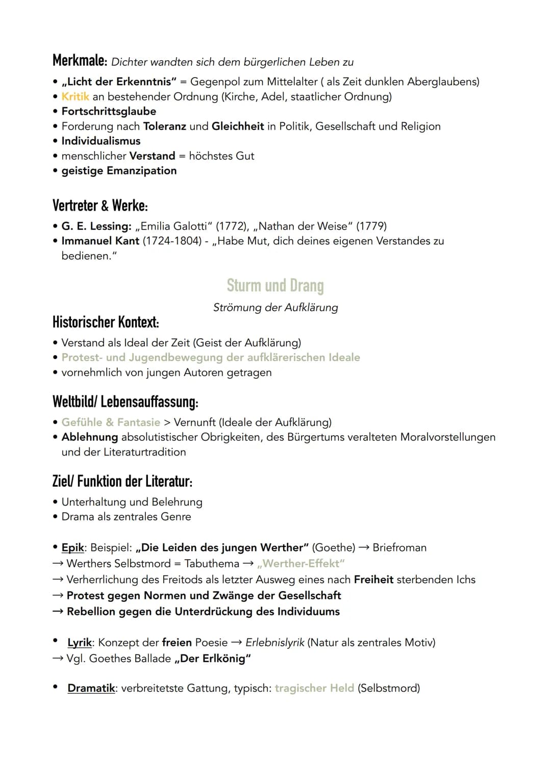 ●
1720-1800
AUFKLÄRUNG
Literaturepochen
Zeitstrahl
WEIMARER KLASSIK
STURM UND DRANG
1765-1785
Allgemeines:
Beginn der modernen Zeit
• europa