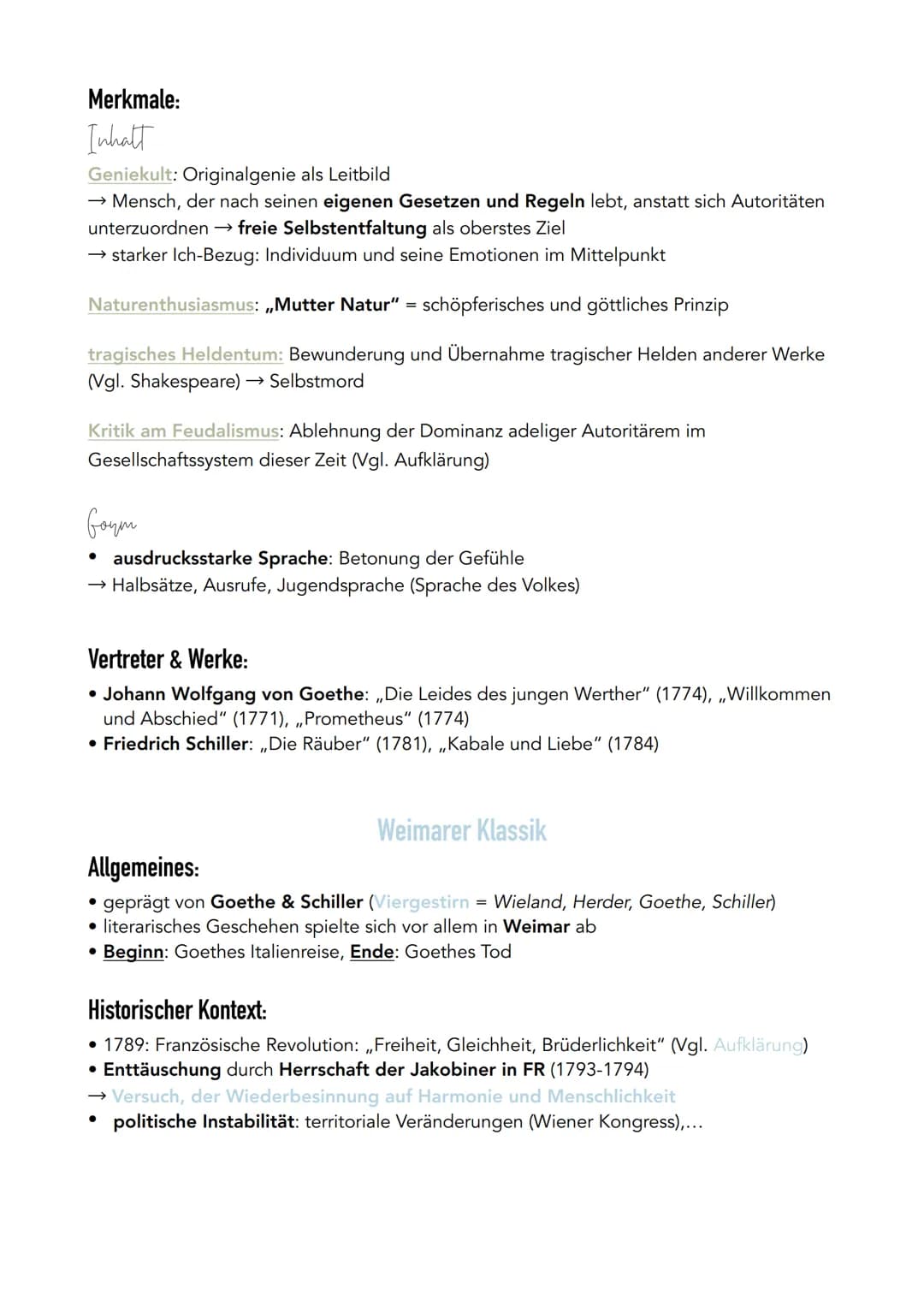 ●
1720-1800
AUFKLÄRUNG
Literaturepochen
Zeitstrahl
WEIMARER KLASSIK
STURM UND DRANG
1765-1785
Allgemeines:
Beginn der modernen Zeit
• europa