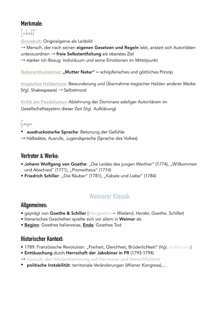 ●
1720-1800
AUFKLÄRUNG
Literaturepochen
Zeitstrahl
WEIMARER KLASSIK
STURM UND DRANG
1765-1785
Allgemeines:
Beginn der modernen Zeit
• europa