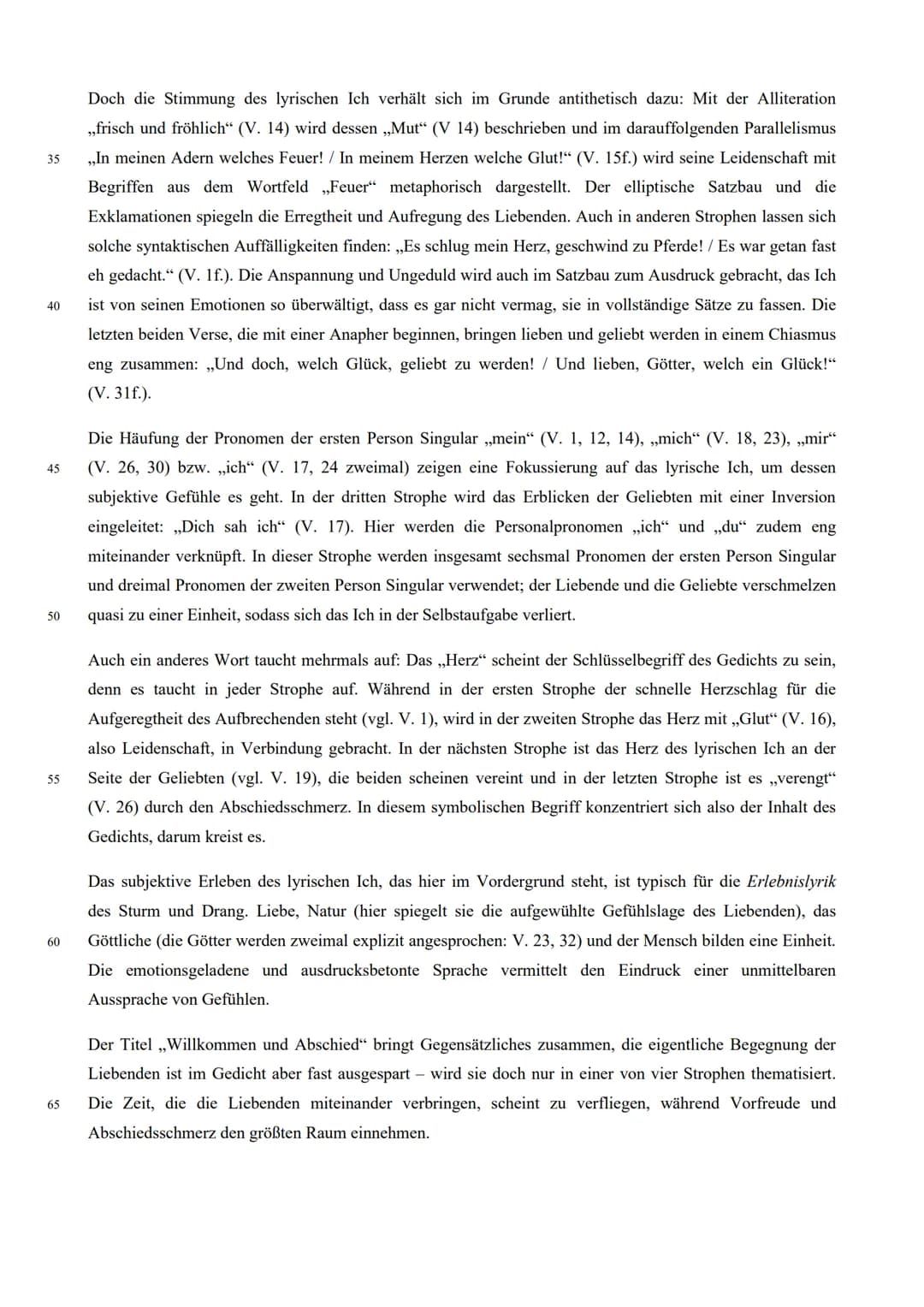 5
10
15
20
25
30
Gedichtinterpretation zu ,,Willkommen und Abschied" (J. W. Goethe)
Von 1770 bis 1771 hielt sich Goethe in Straßburg auf, um