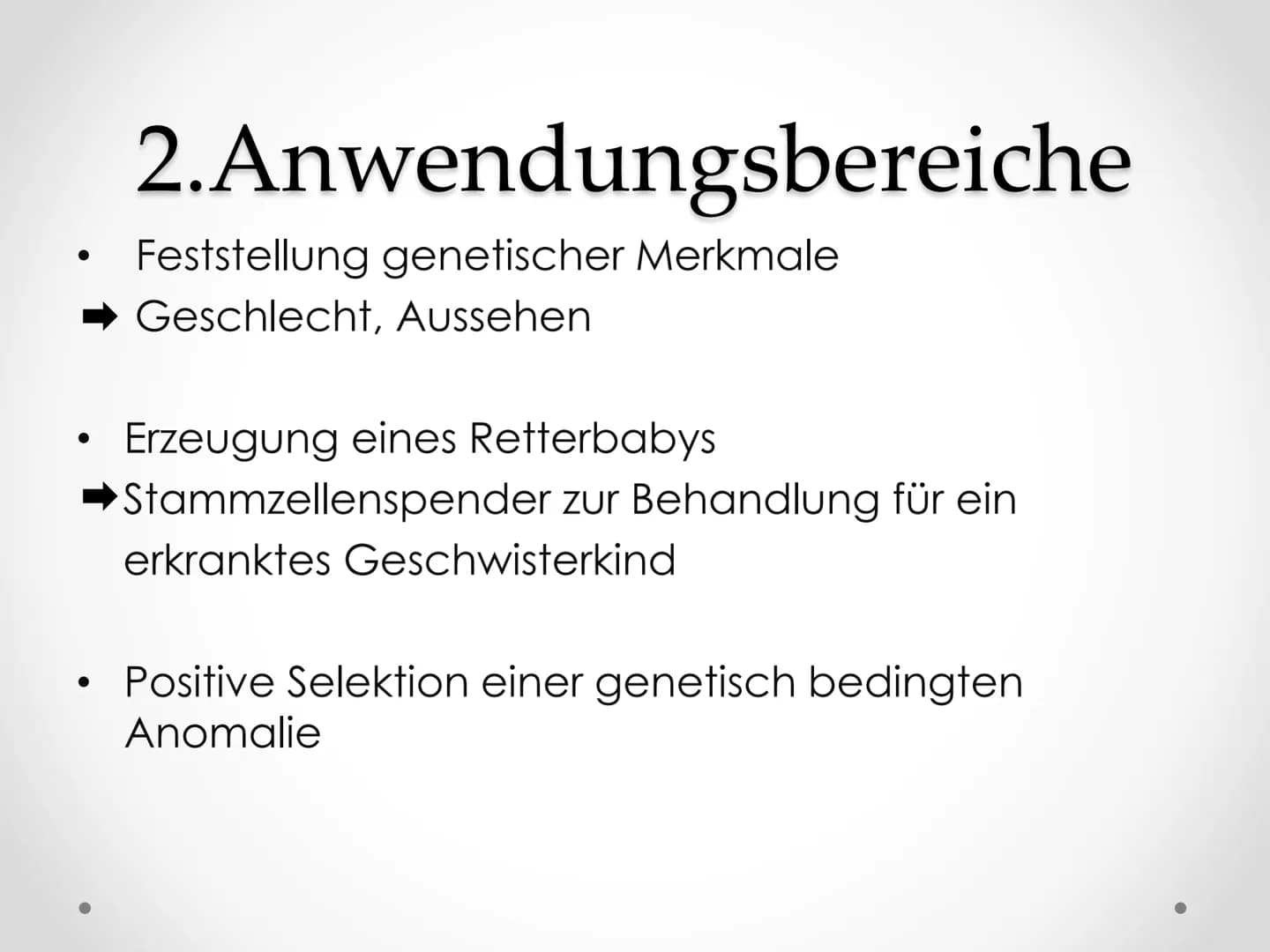 PID
Präimplantationsdiagnostik
GFS im Fach Biologie Gliederung
1. Allgemeines
2.
3. Verfahren
4. Ethische Aspekte
5. Rechtslage in Deutschla