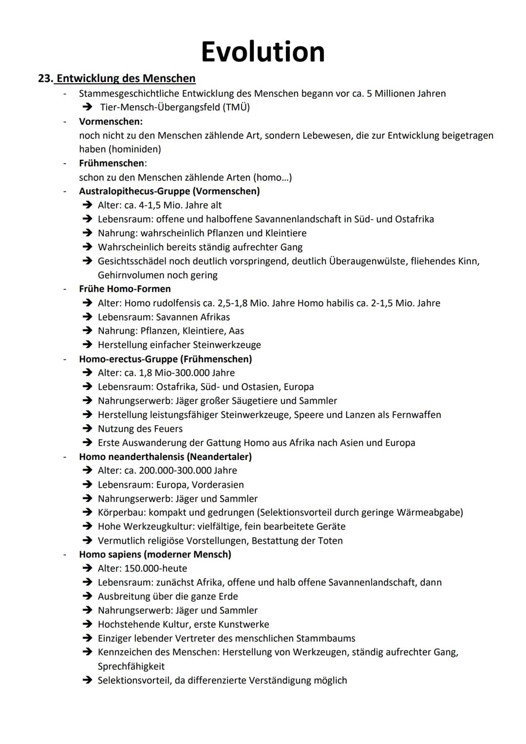 1. Charles Darwin - Evolutionstheorie
Moderne Evolutionstheorie/synthetische
,,struggle for life"
-
Evolution
2. Jean Baptiste de Lamarck
→ 