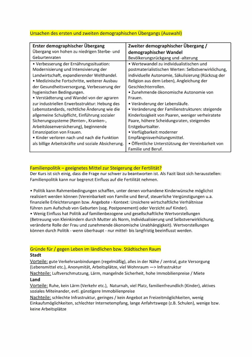 Erdkunde Lernzettel - Demographischer Wandel und räumliche Disparitäten
Methode: Verortung eines geographischen Objekts
✓ Topographie: Lagek