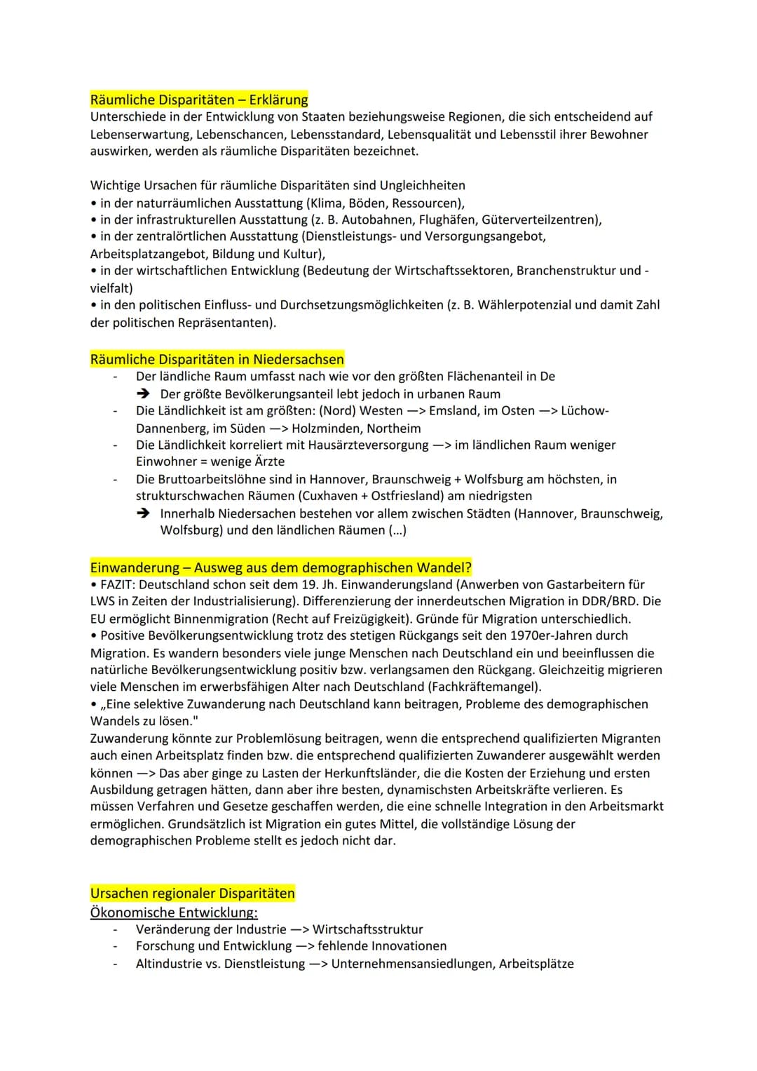Erdkunde Lernzettel - Demographischer Wandel und räumliche Disparitäten
Methode: Verortung eines geographischen Objekts
✓ Topographie: Lagek