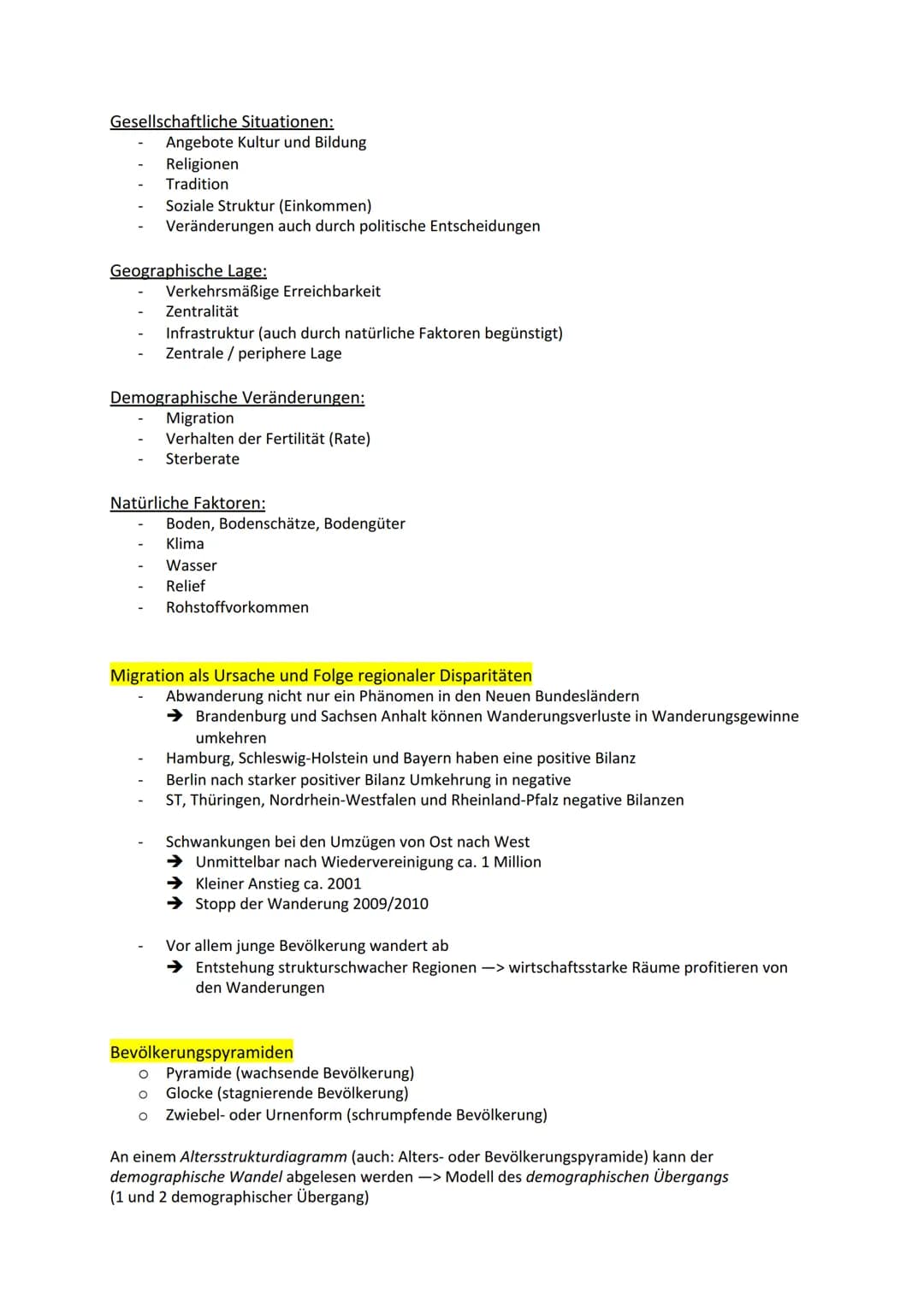 Erdkunde Lernzettel - Demographischer Wandel und räumliche Disparitäten
Methode: Verortung eines geographischen Objekts
✓ Topographie: Lagek