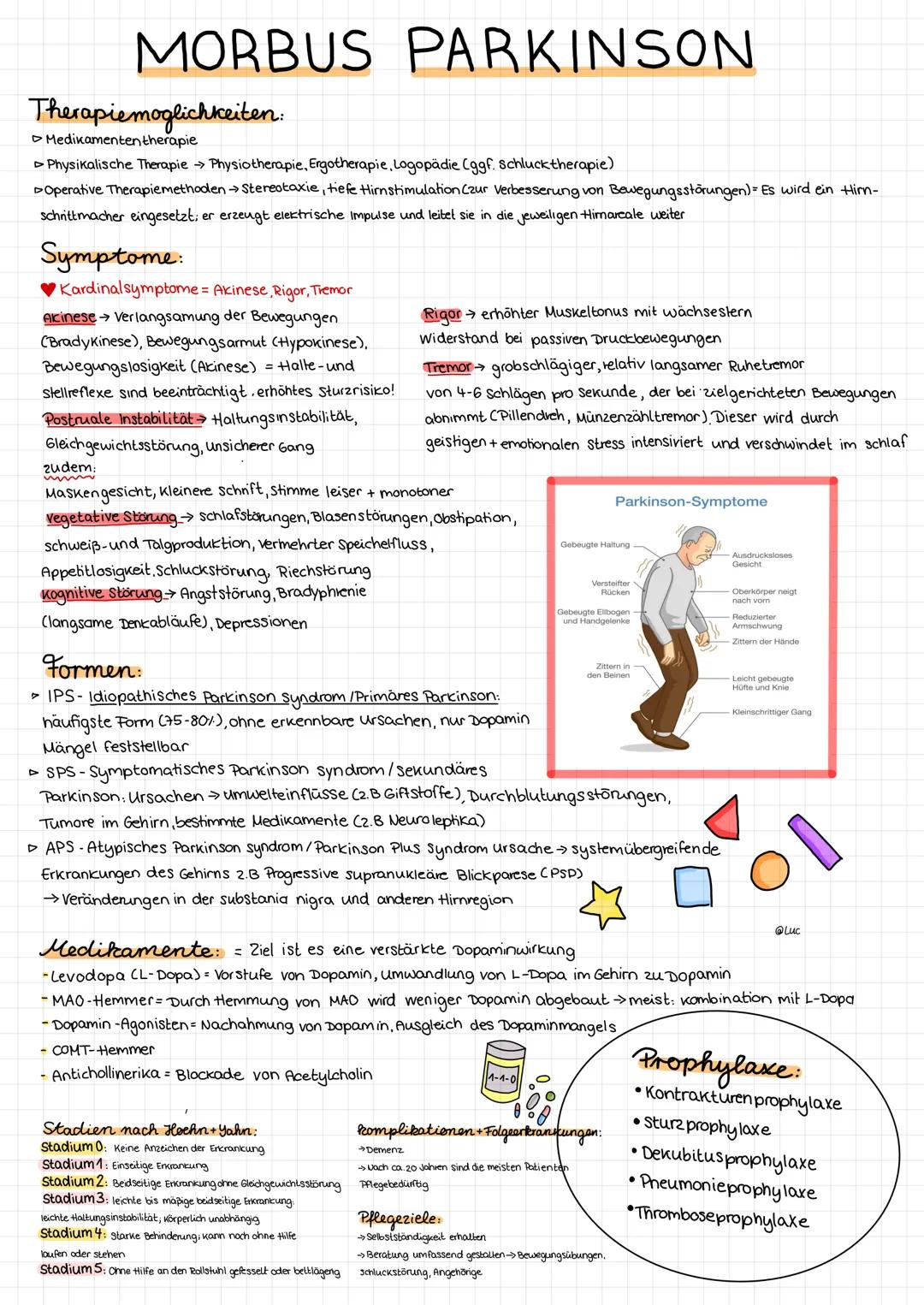 MORBUS
Definition:
Es handelt sich um eine degenative Erkrankung
des Nervensystems, bei dem willkürliche
Bewegungsabläufe gestört und unwill
