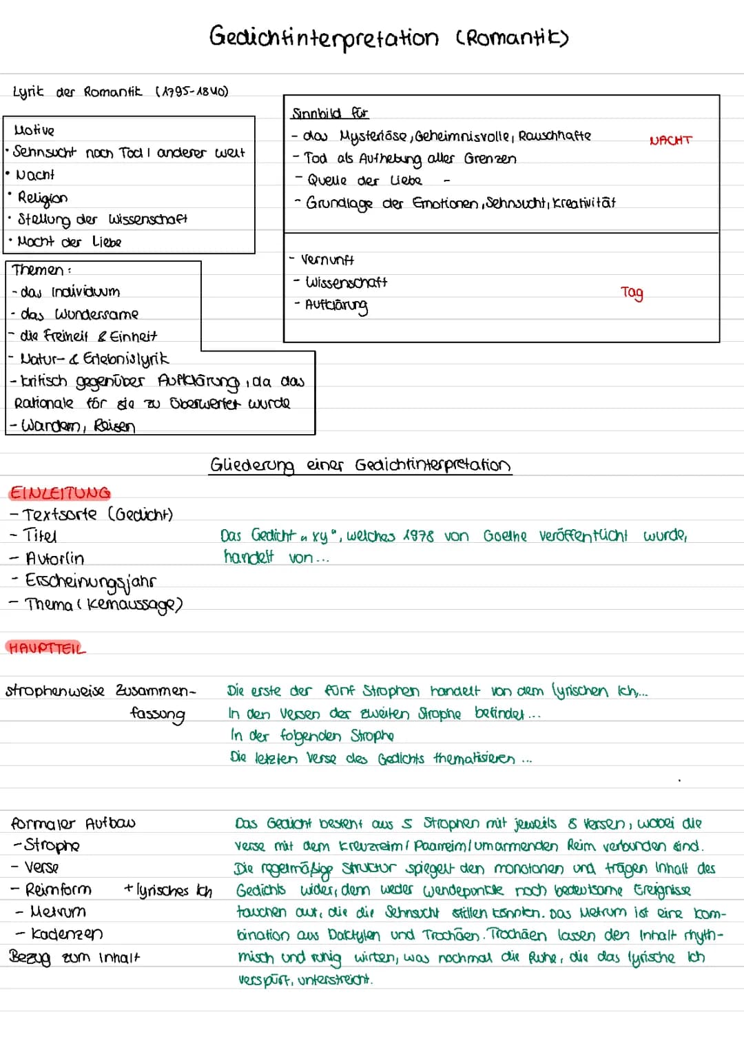Gedichtinterpretation 