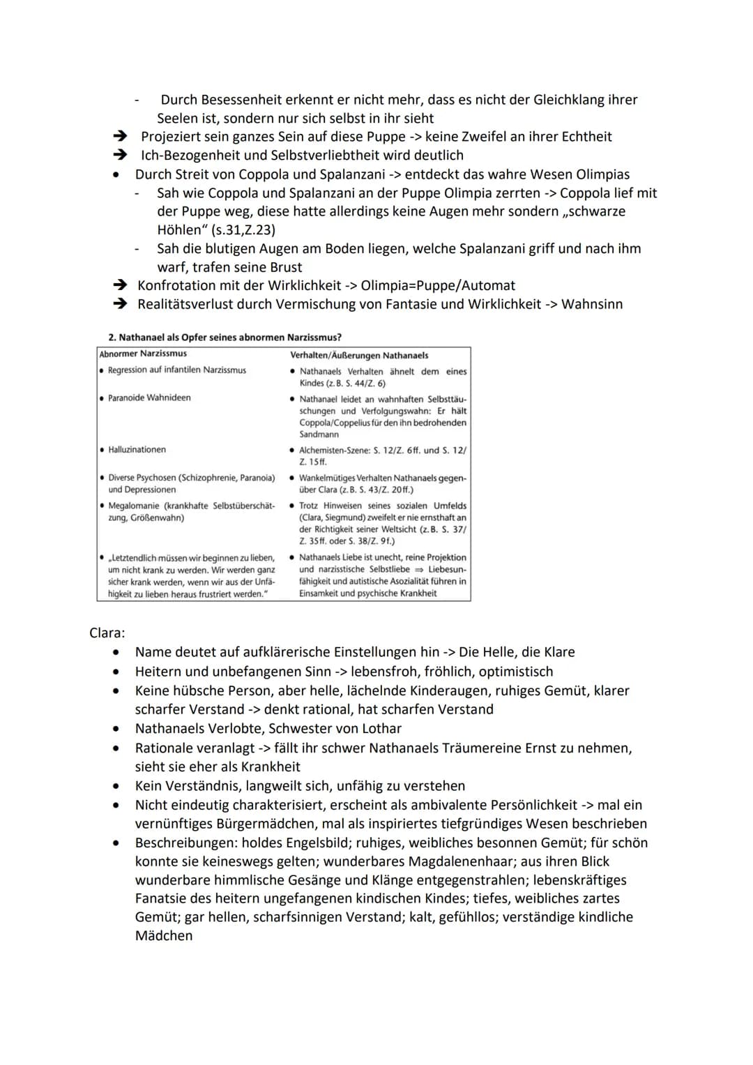 2. Klausur Deutsch - Der Sandmann
von Ernst Theodor Amadeus Hoffmann
→ aus dem Jahre 1816, im Erzählzyklus Nachtstücke erschienen
Aufbau:
➜ 