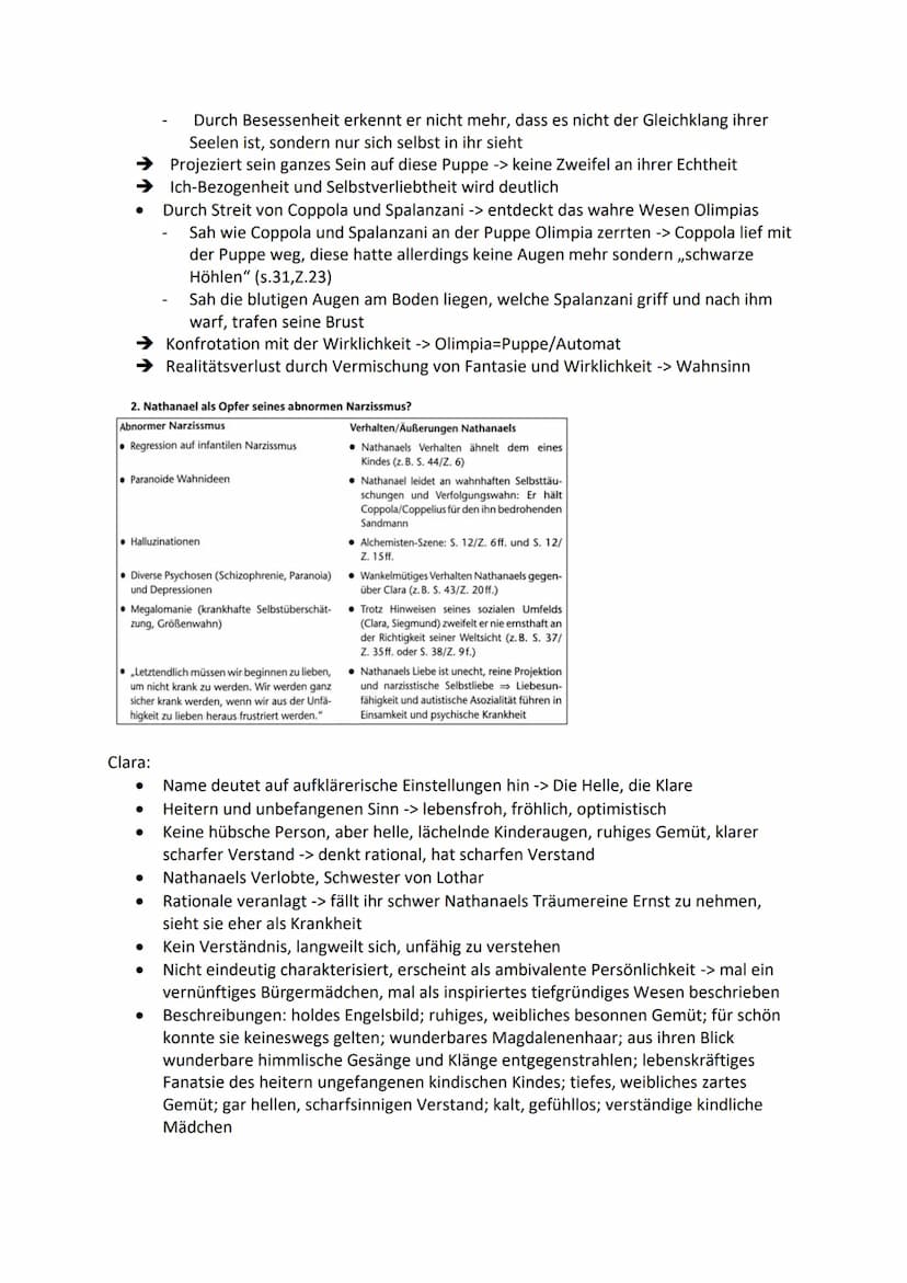 2. Klausur Deutsch - Der Sandmann
von Ernst Theodor Amadeus Hoffmann
→ aus dem Jahre 1816, im Erzählzyklus Nachtstücke erschienen
Aufbau:
➜ 