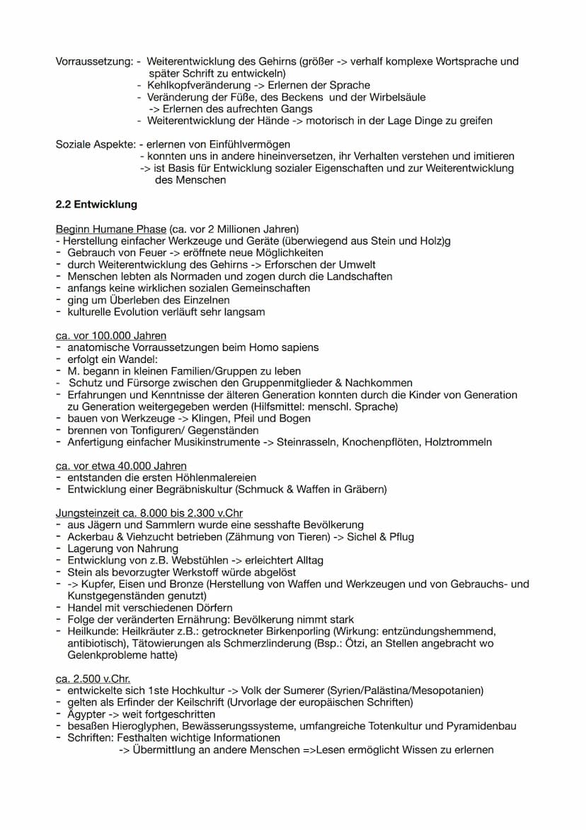 EVOLUTION
DES MENSCHEN
12. Klasse
統 STICHPUNKTZETTEL
Gliederung
1 Vergleich von Menschenaffe und Mensch
1.1 Gemeinsamkeiten
1.2 Unterschiede