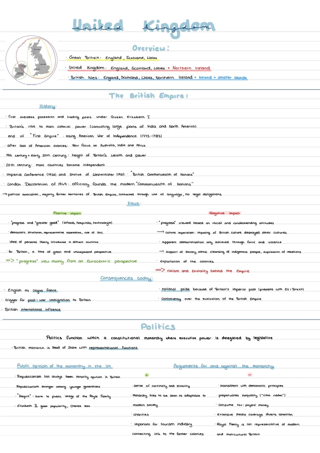 → Englisch <
Lernzettel
Abitur
2023 inhalt United Kingdom
Great Britain: England, Scotland, Wales
• United Kingdom: England, Scottland, Wale
