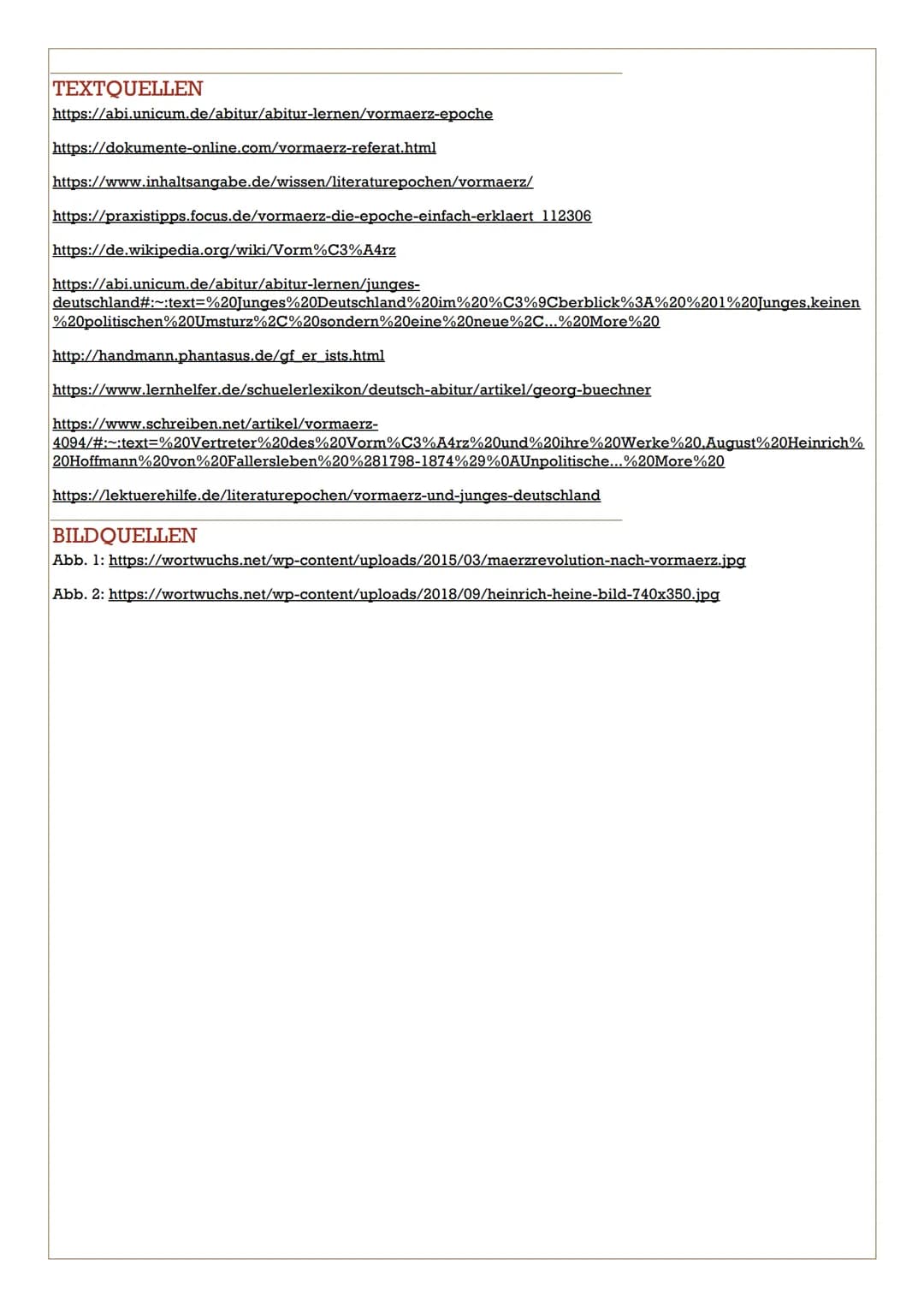 LITERATUREPOCHE IM ÜBERBLICK: VORMÄRZ
= Zeit vor der Märzrevolution (1815-1848)
HISTORISCHER HINTERGRUND
Grundgedanken entstammen aus der Fr
