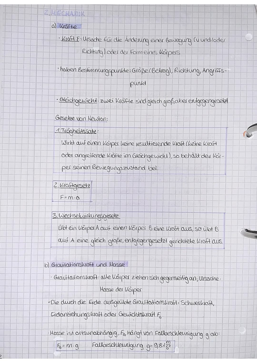 Grundwissen
1.BEWEGUNGEN
•gleichförmige Bewegung konstante Geschwindigkeit v
v=1mm / 1 km
a
AS
At
u= √2 g.h¹
• ungleichförmige Bewegung: Ges